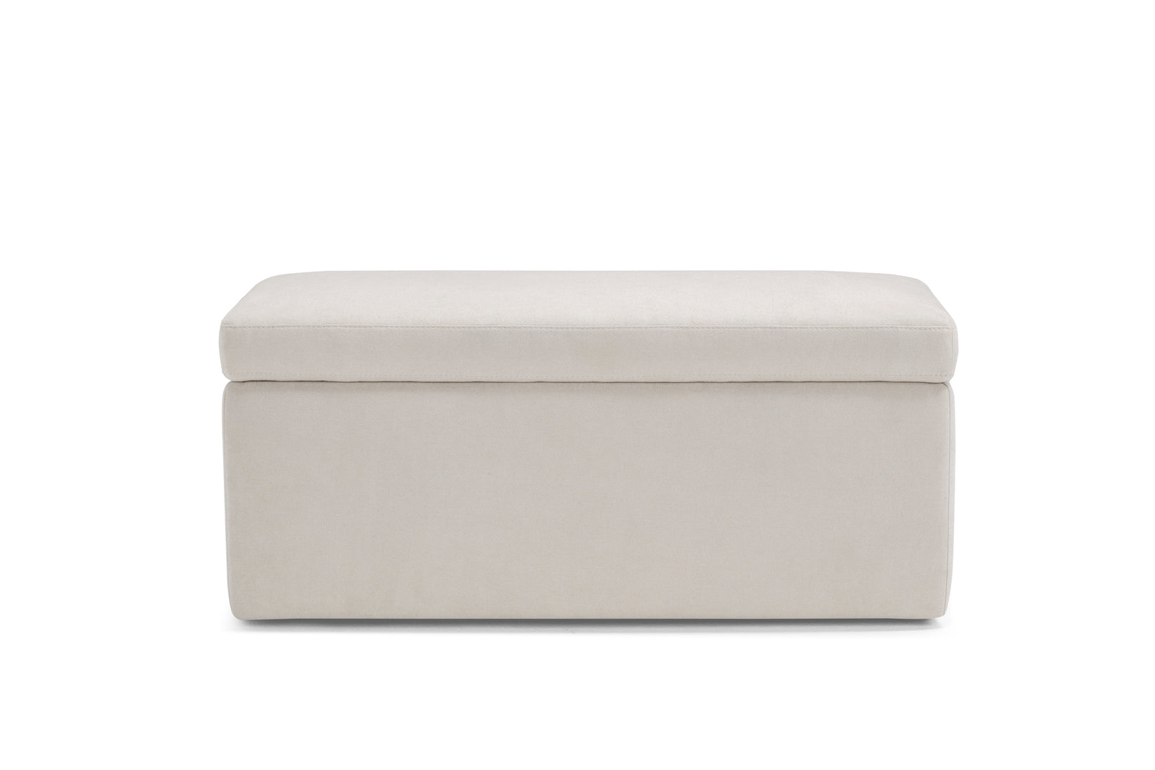 Banc VIANA rangement Made in Italy en tissu chenille beige