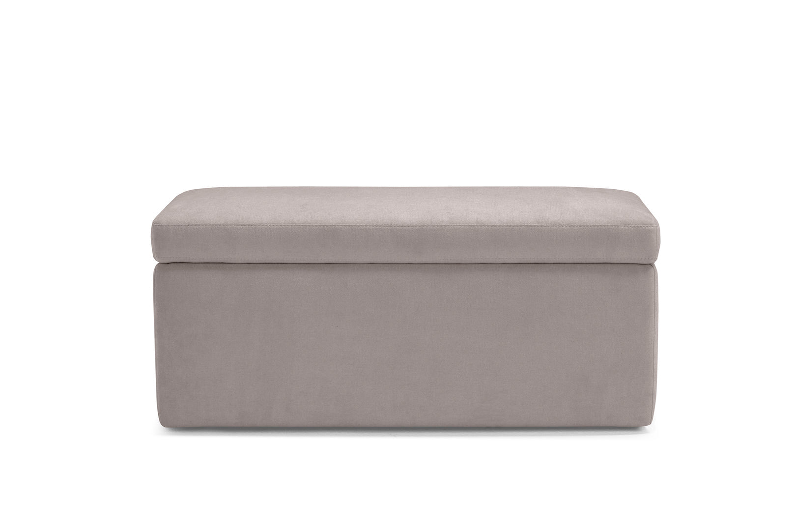 Banc VIANA rangement Made in Italy en tissu chenille gris tourterelle