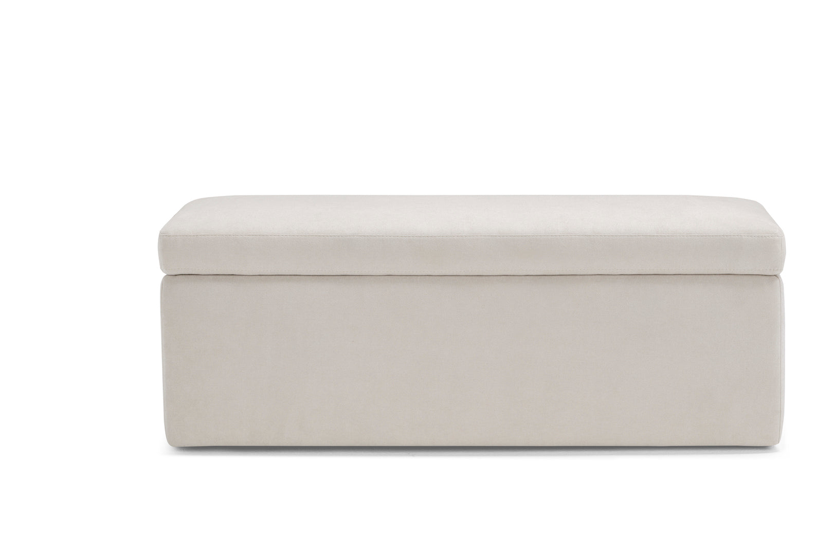 Banc VIANA rangement Made in Italy en tissu chenille beige