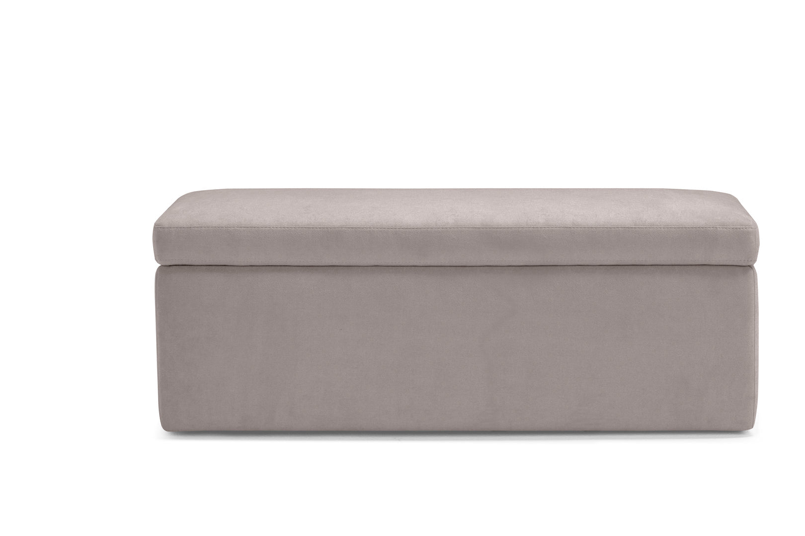 Banc VIANA rangement Made in Italy en tissu chenille gris tourterelle