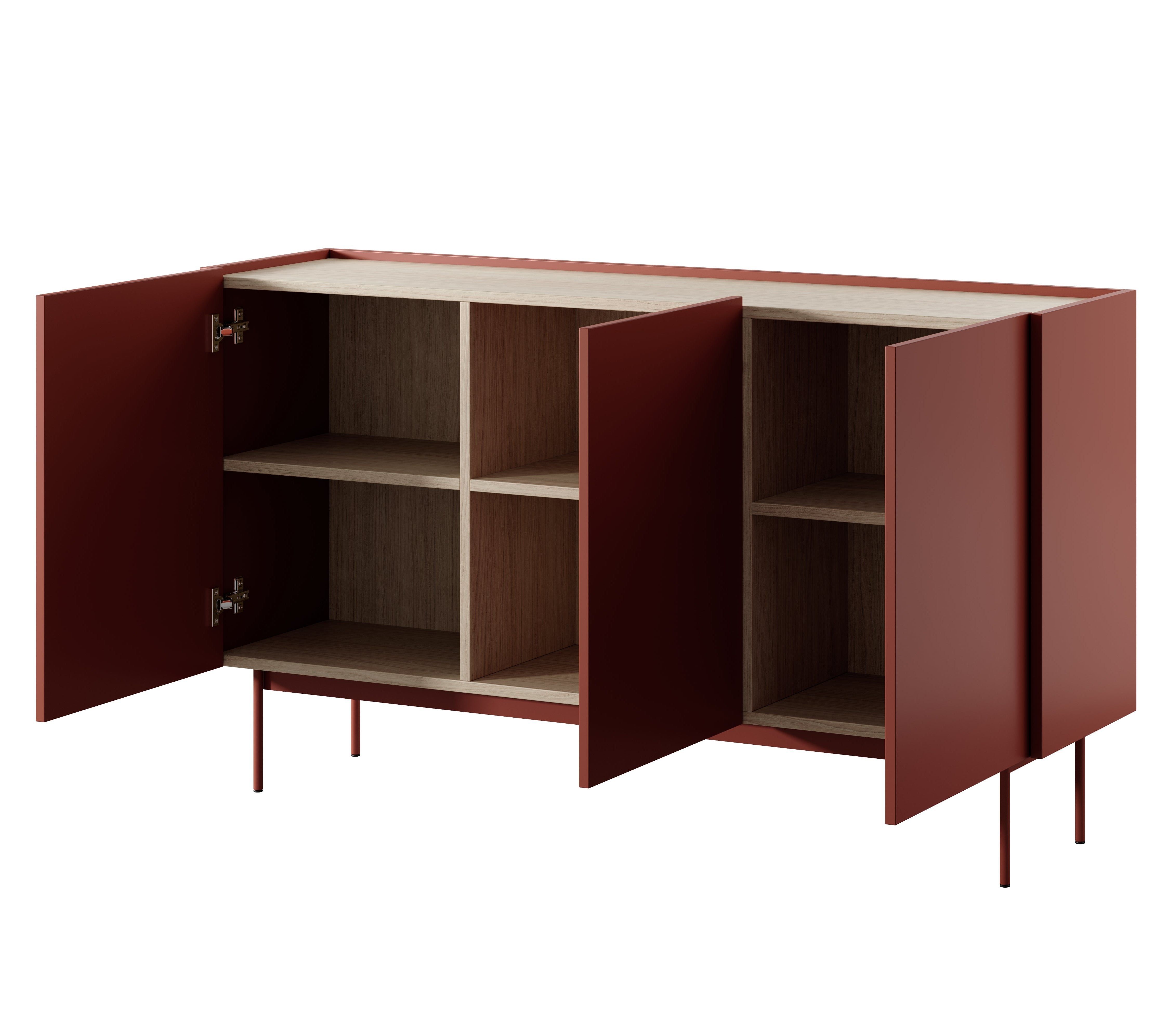 Buffet 3 portes en bois laminé Lago 144x83 cm