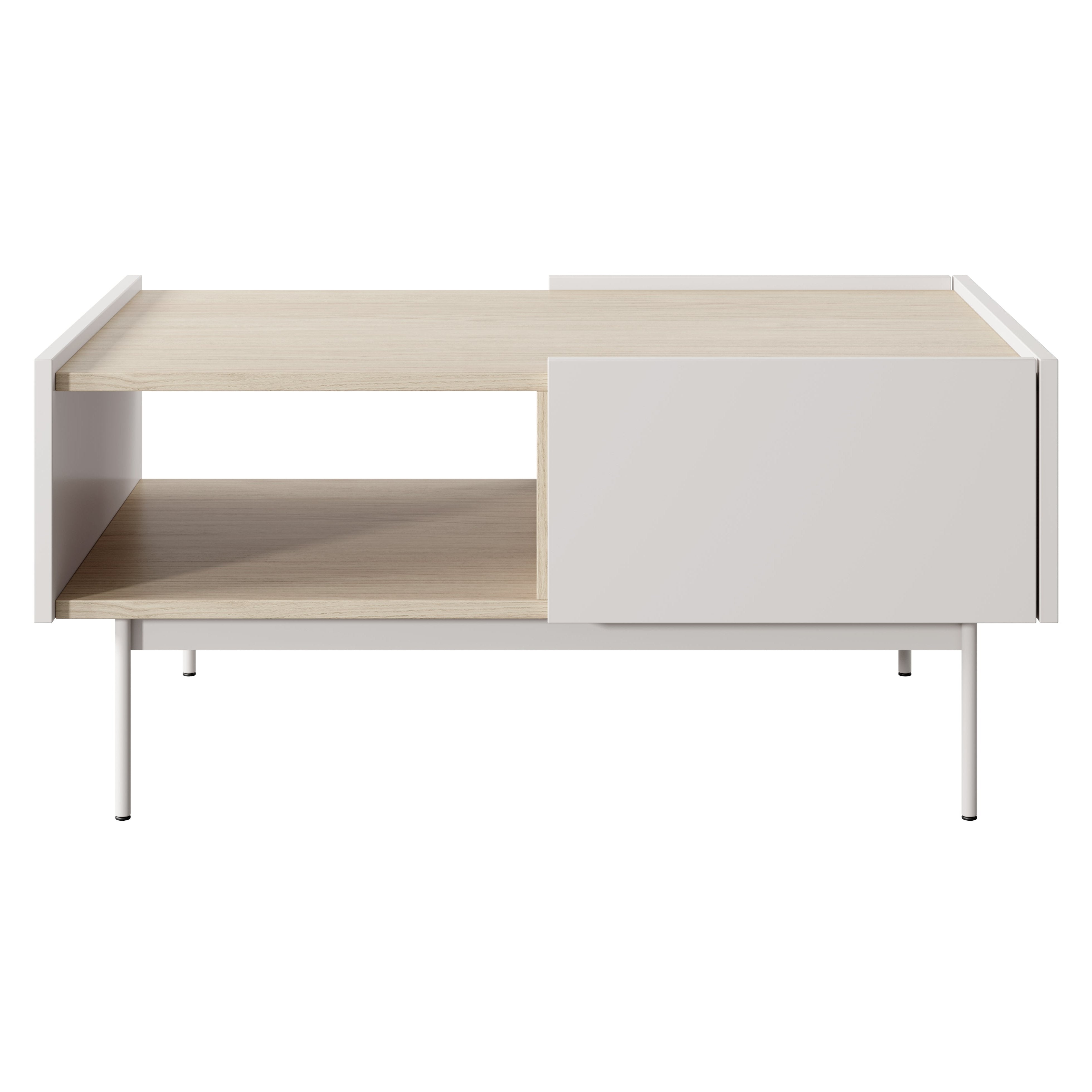 Table basse 2 tiroirs en bois laminé Lago 97x45 cm