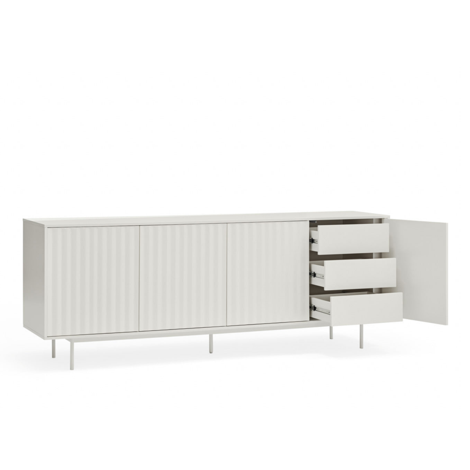 Buffet 4 portes 212x47 cm Sierra de Teulat blanc