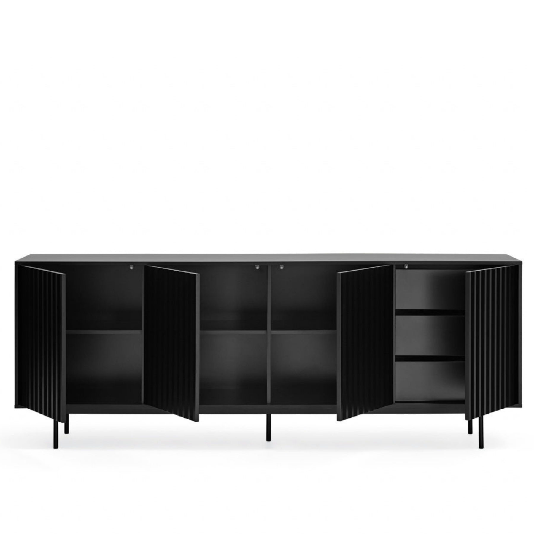 Buffet 4 portes 212x47 cm Sierra de Teulat noir