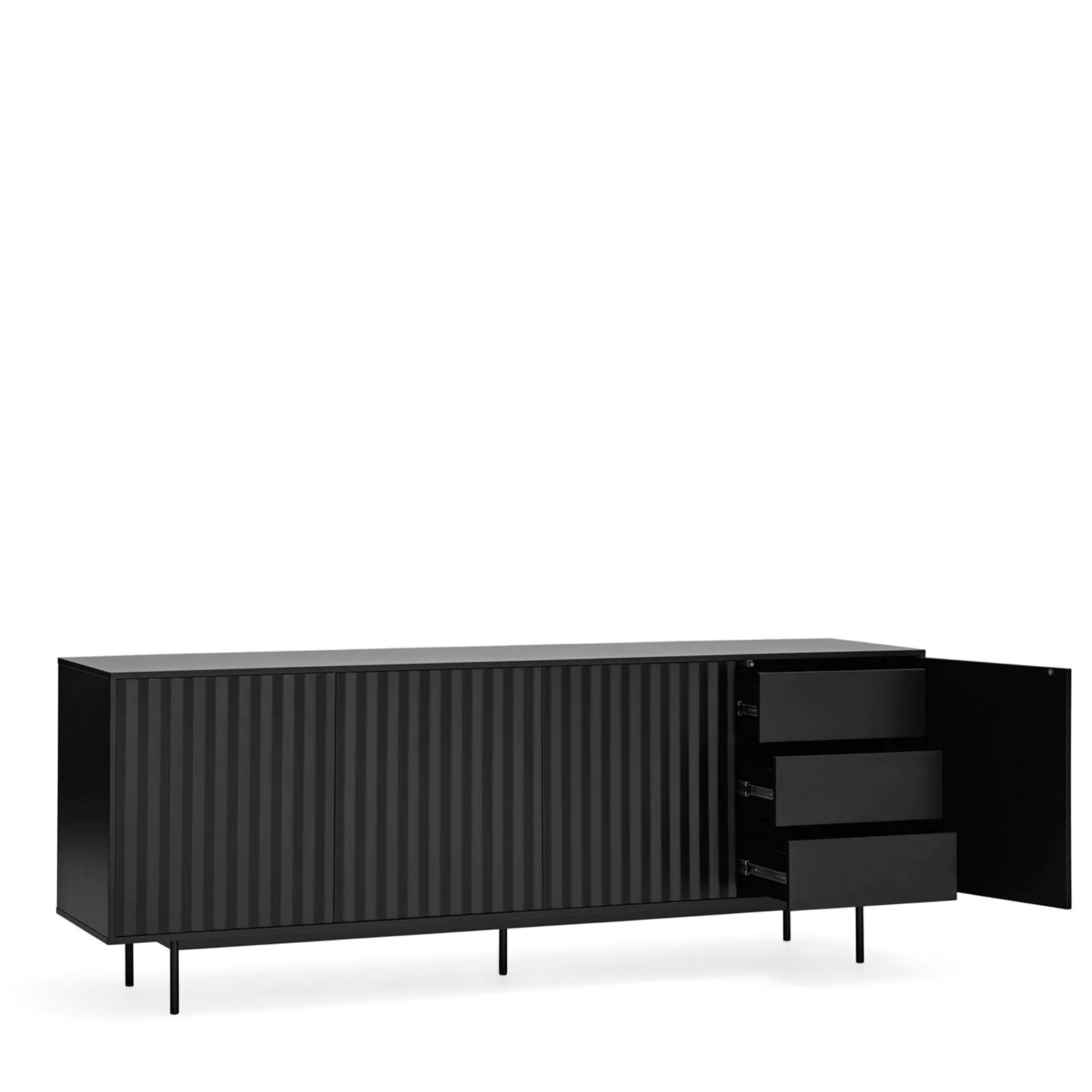 Buffet 4 portes 212x47 cm Sierra de Teulat noir