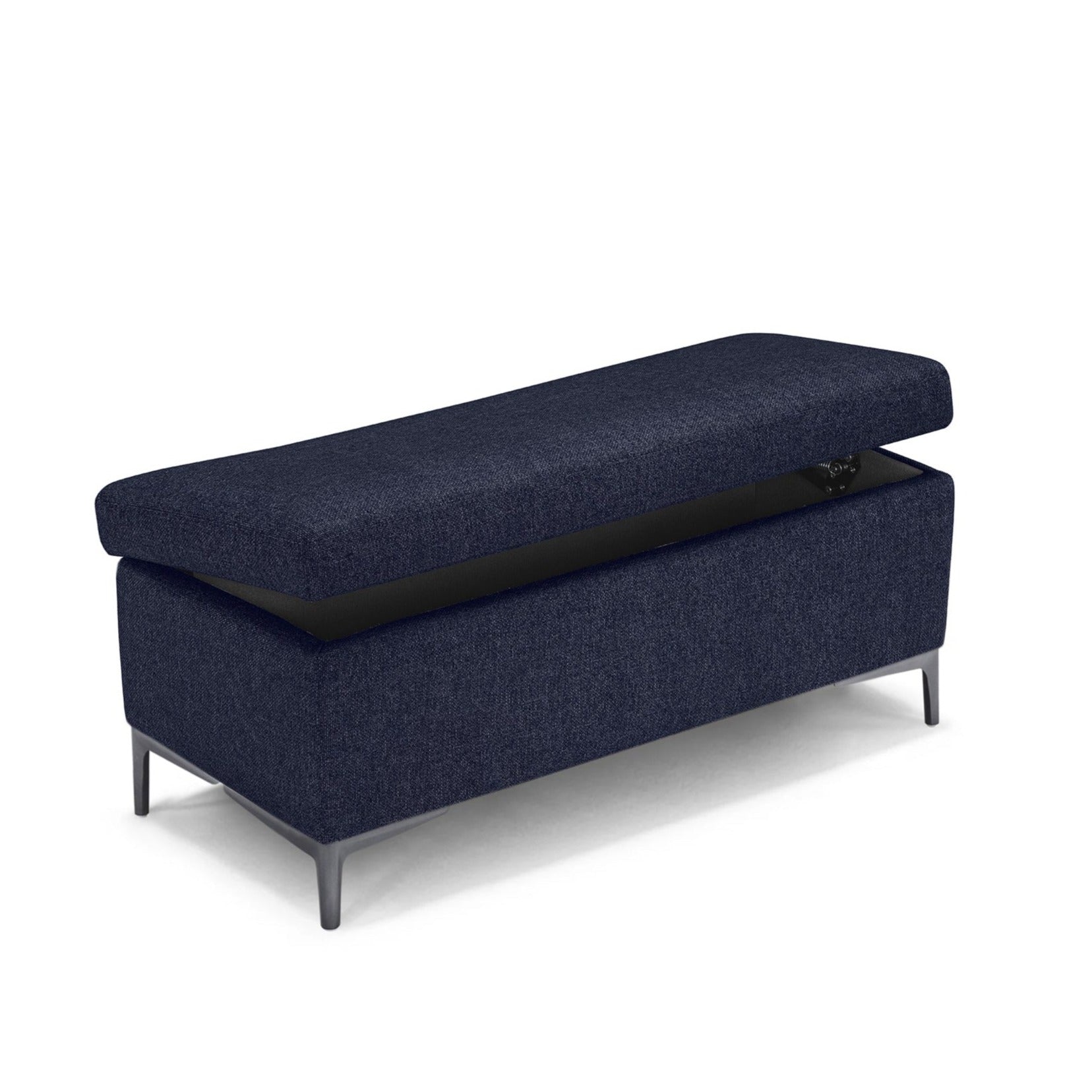 Banc AVIGLIANA 110x50 cm Made in Italy en tissu tramé bleu