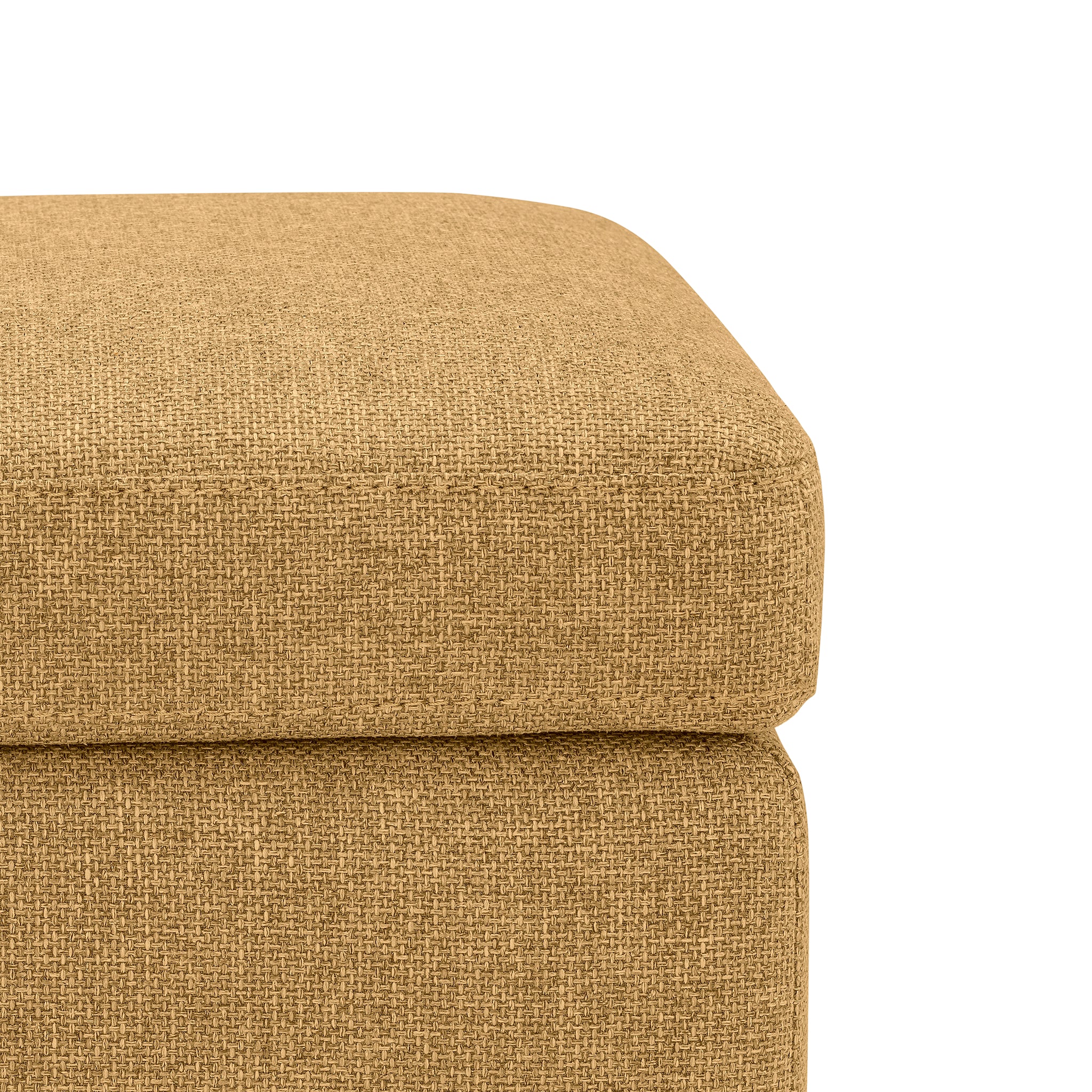 Banc SARDORELLA 110x45 cm rangement Made in Italy en tissu texturé ocre