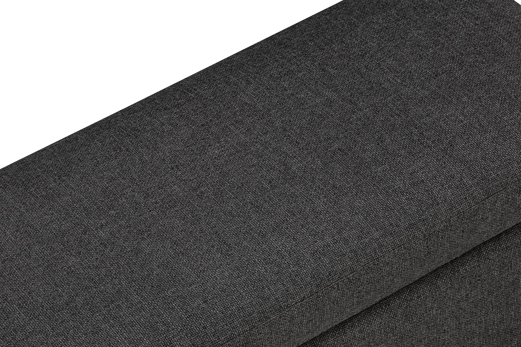 Banc SARDORELLA 110x45 cm rangement Made in Italy en tissu texturé anthracite