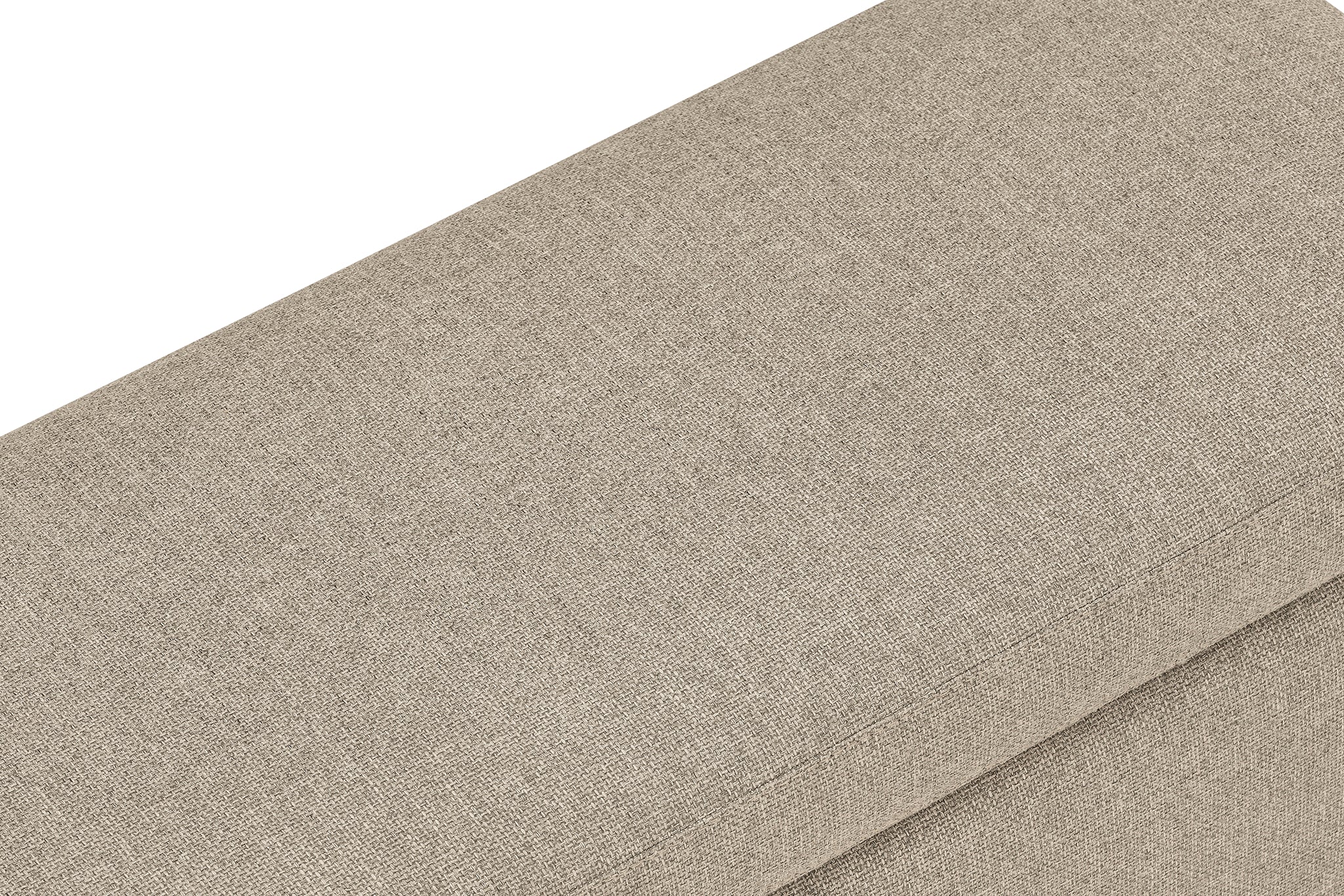 Banc SARDORELLA 110x45 cm rangement Made in Italy en tissu texturé beige