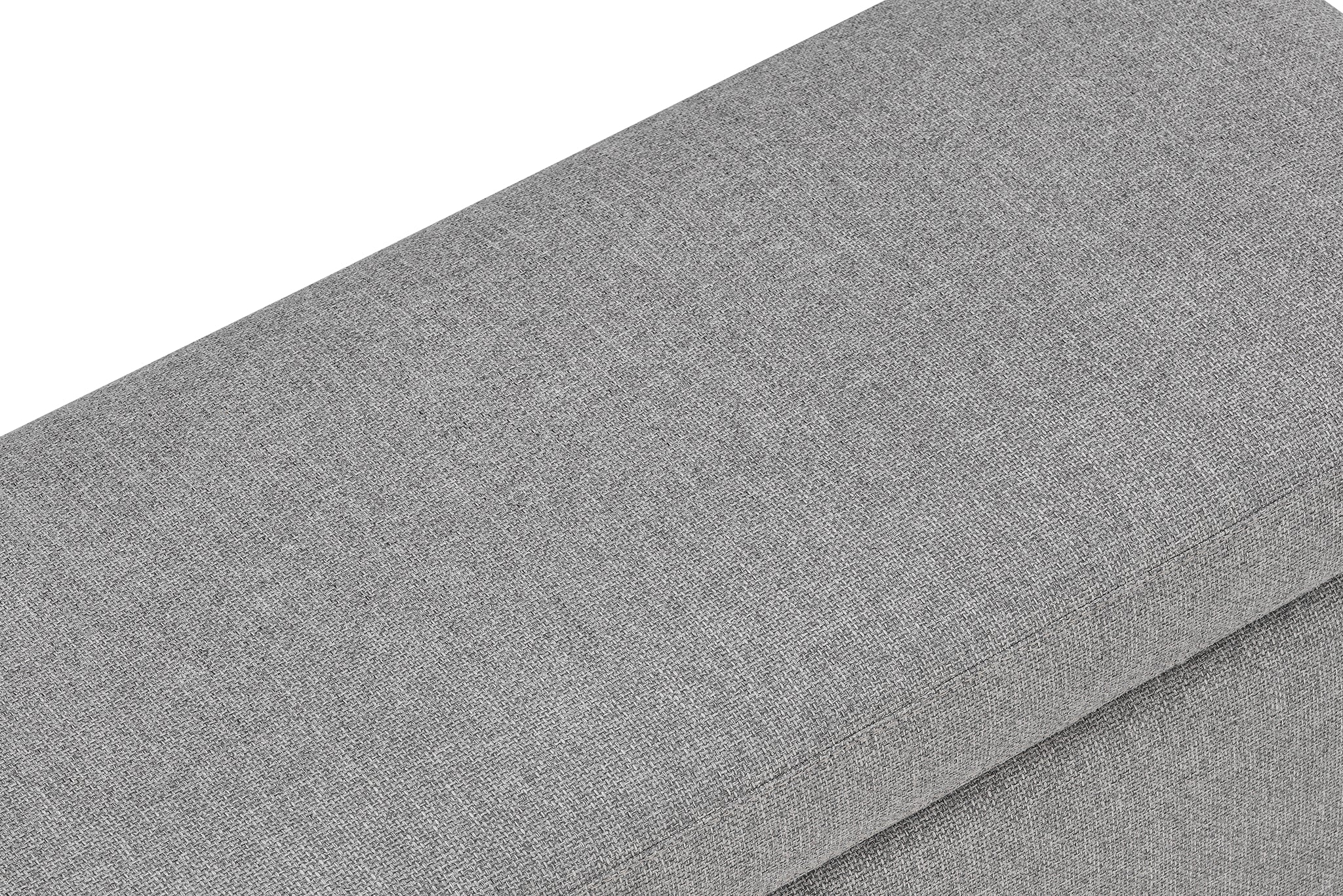 Banc SARDORELLA 110x45 cm rangement Made in Italy en tissu texturé gris