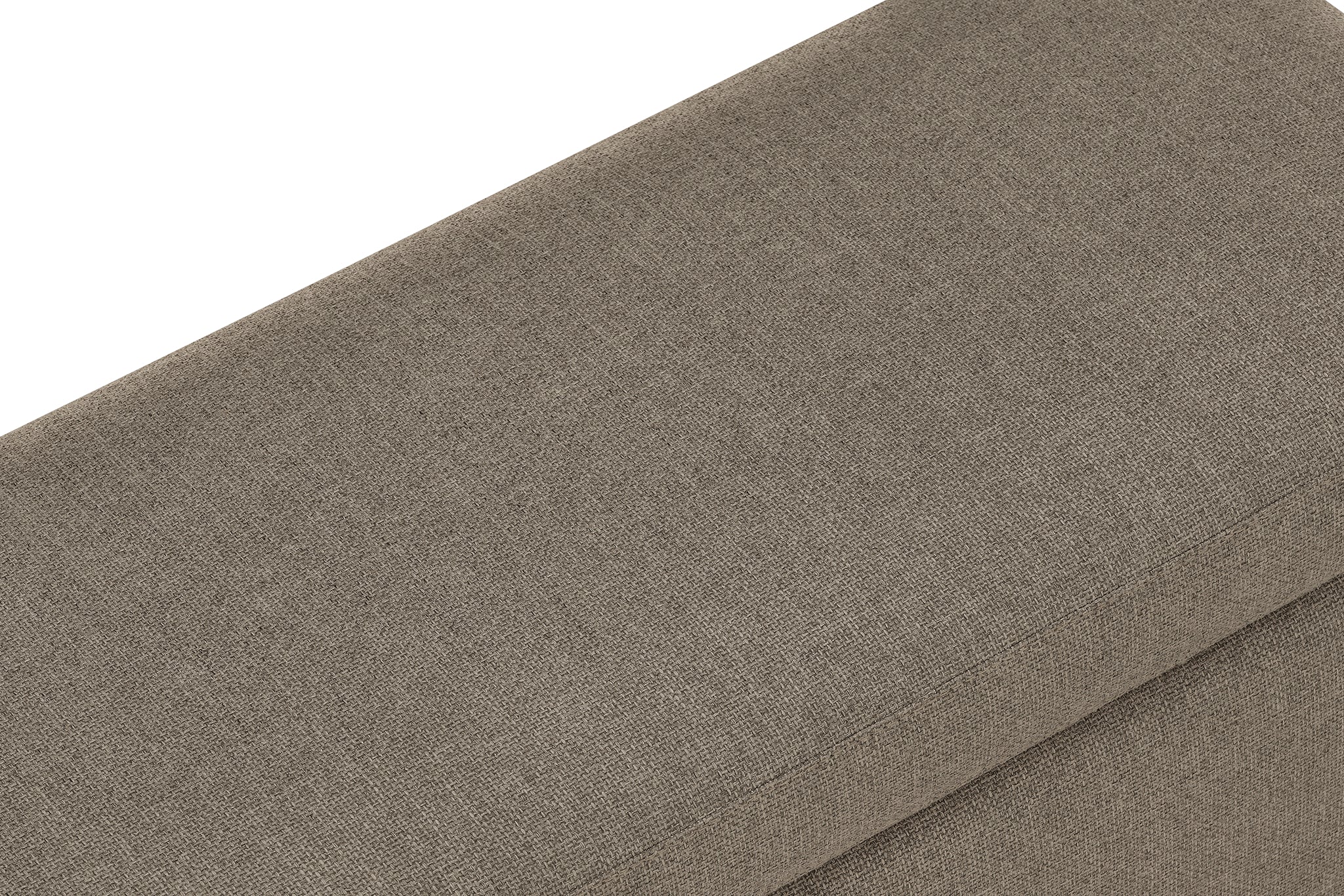 Banc SARDORELLA 110x45 cm rangement Made in Italy en tissu texturé gris tourterelle