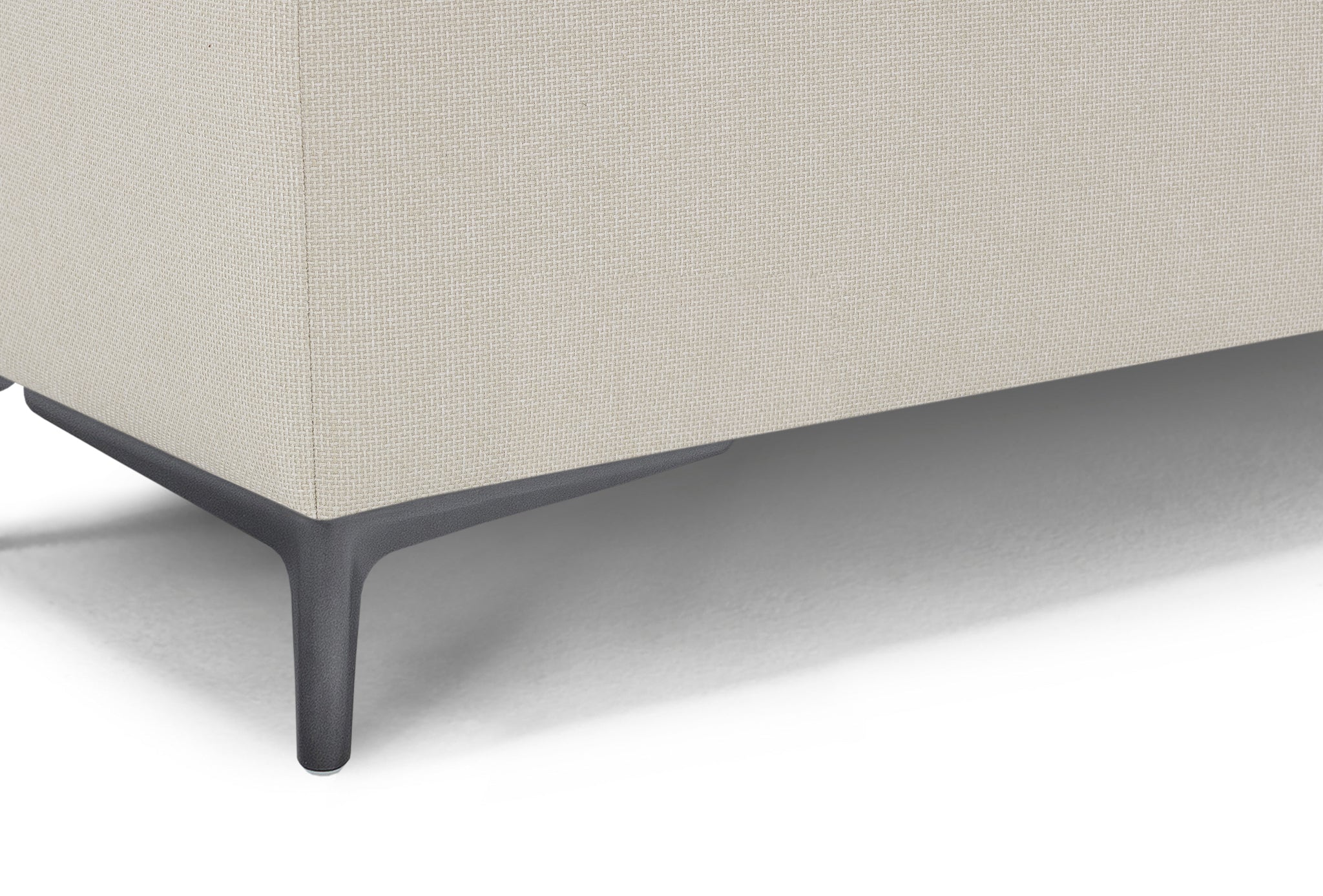 Banc CORBARA 110x50 cm rangement Made in Italy matelassé en tissu tramé blanc