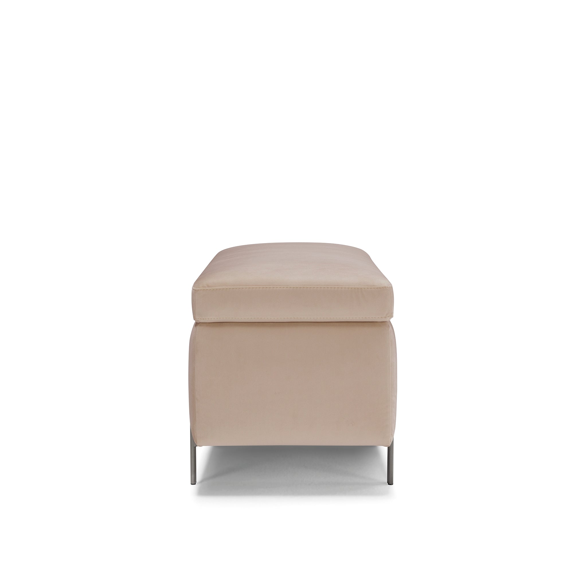 Banc SARDORELLA 110x45 cm rangement Made in italy en velours camel