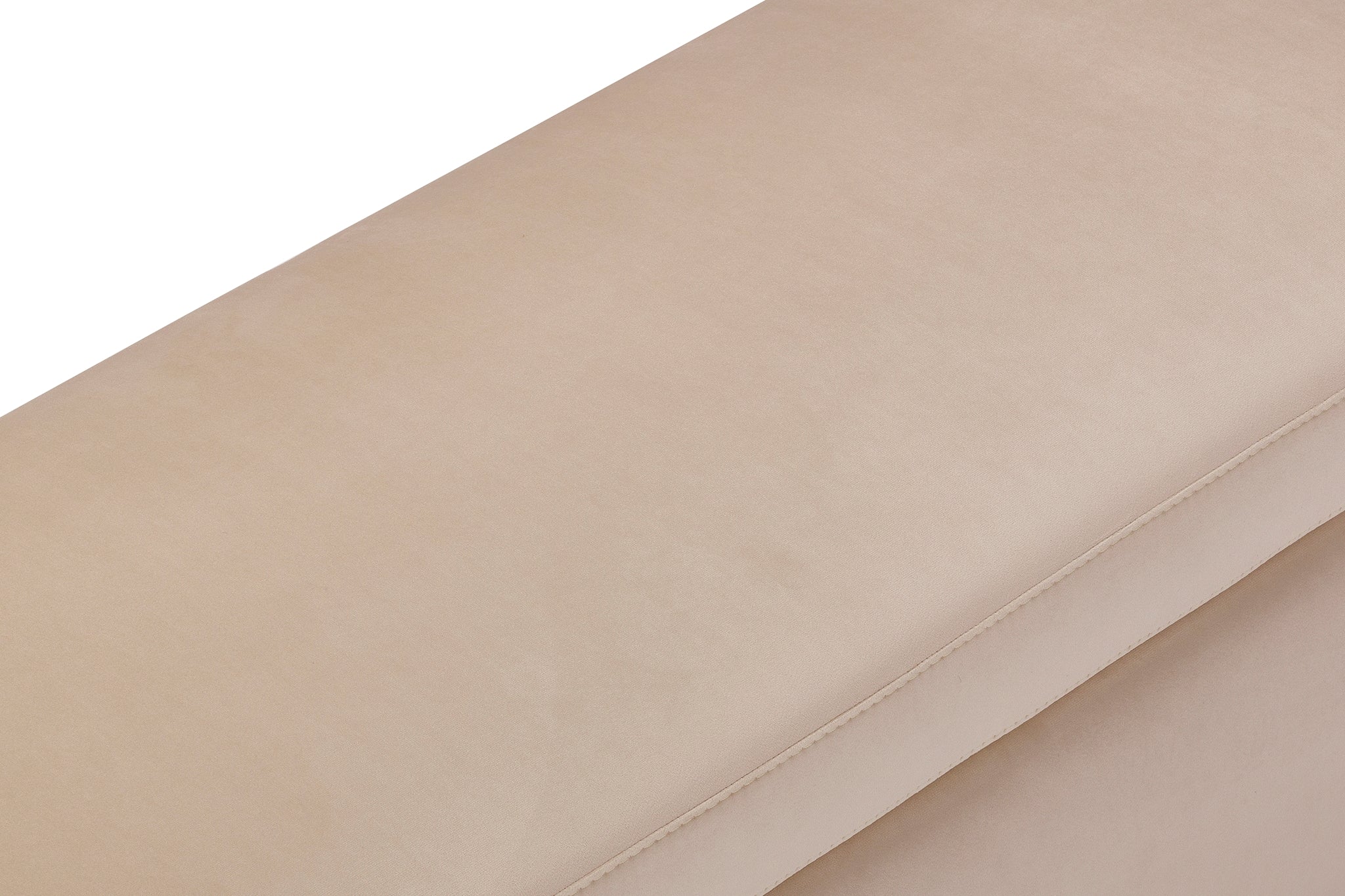 Banc rangement Made in Italy en velours camel - VIANA