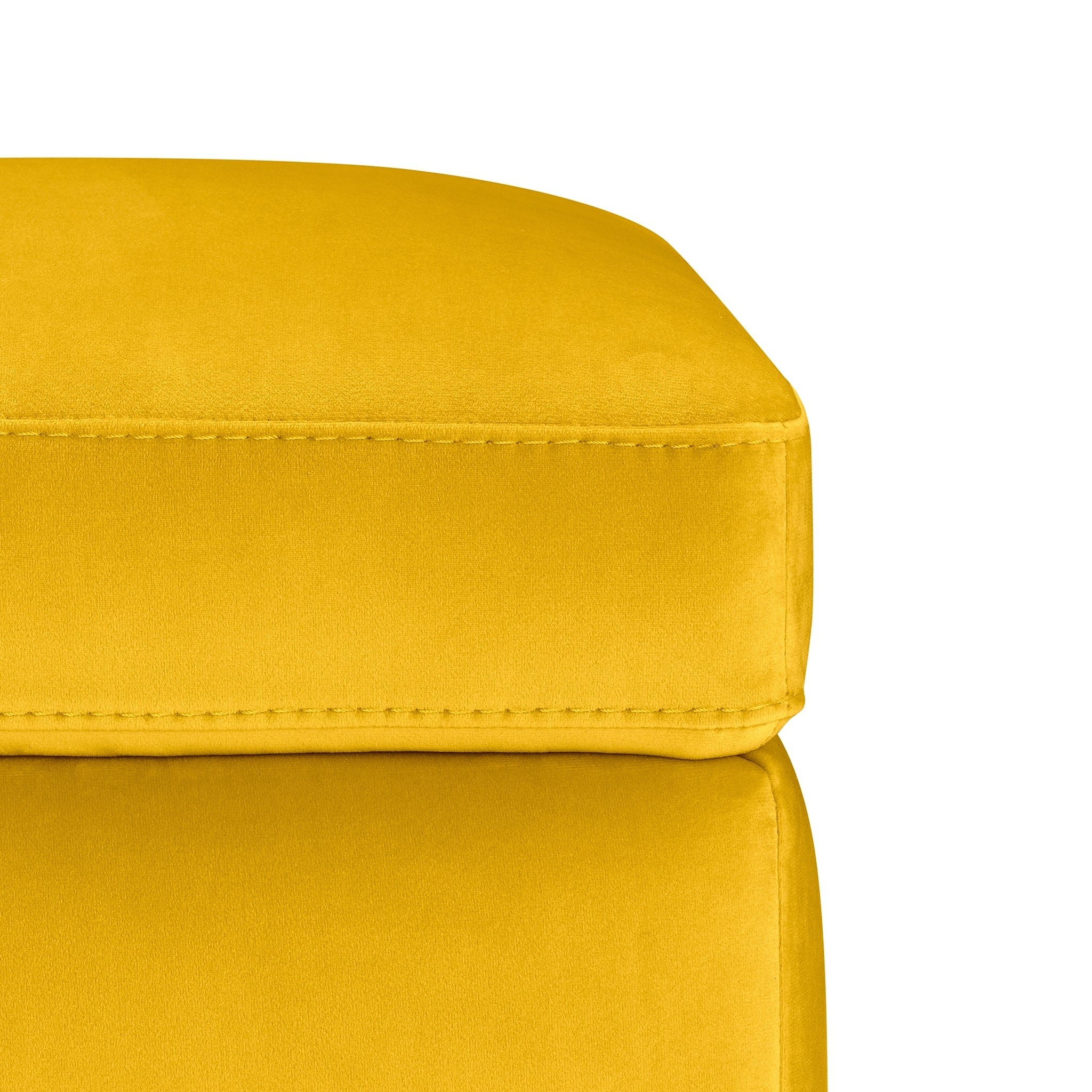 Banc SARDORELLA 110x45 cm rangement Made in Italy en velours jaune