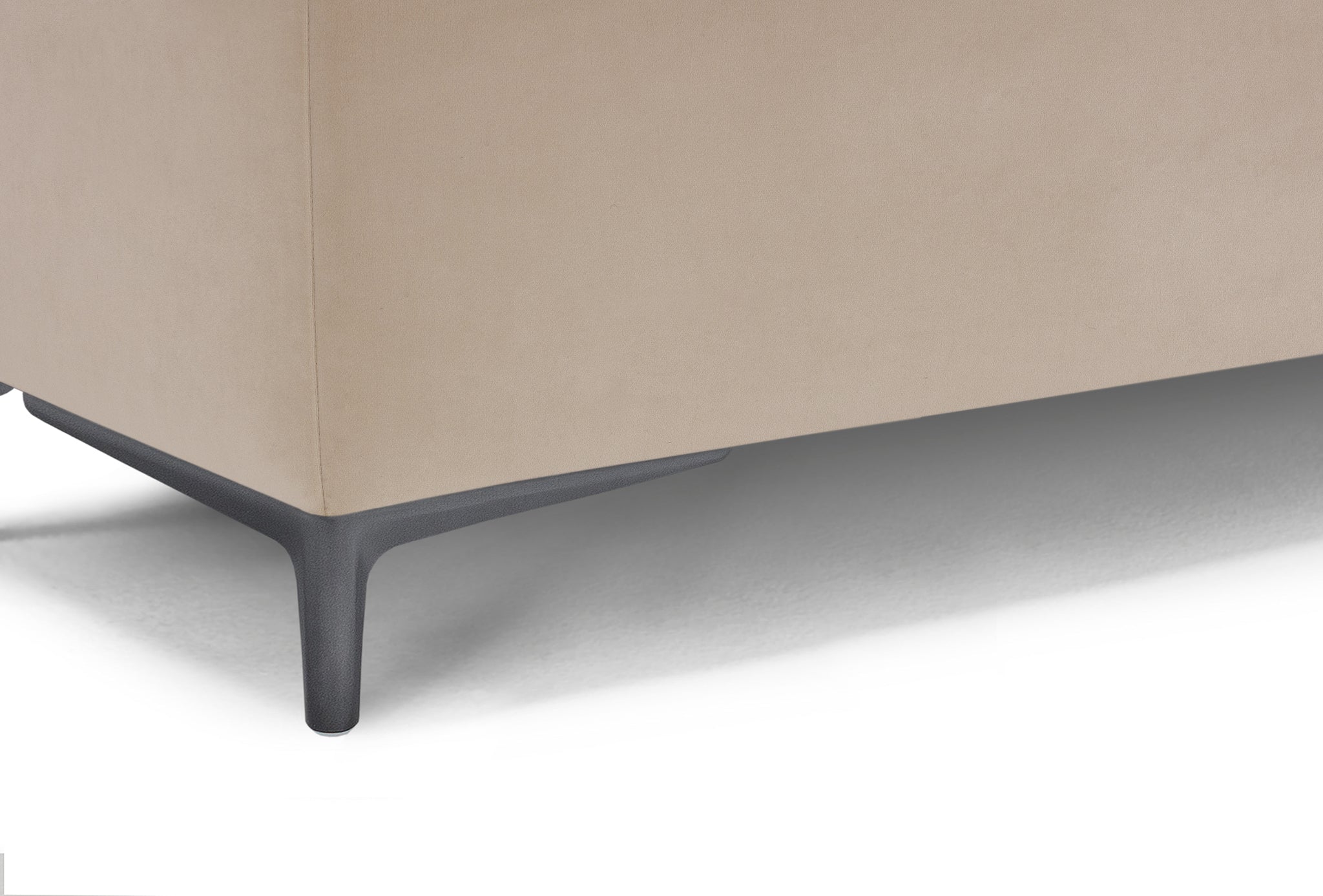 Banc AVIGLIANA 110x50 cm rangement Made in Italy en velours camel