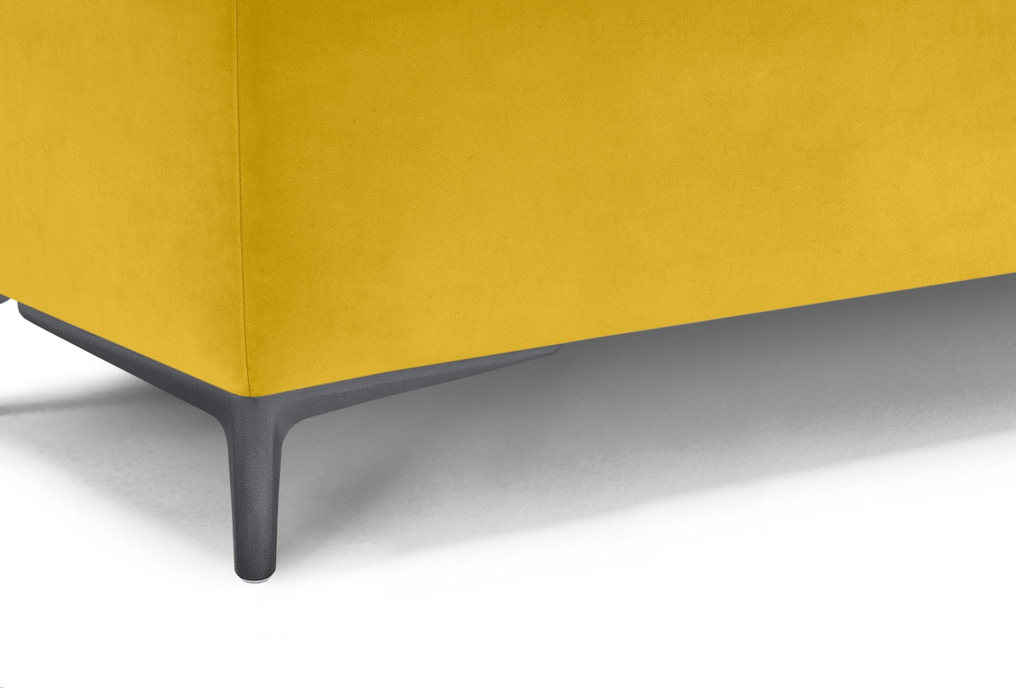 Banc AVIGLIANA 110x50 cm rangement fabriqué en Italie en velours jaune