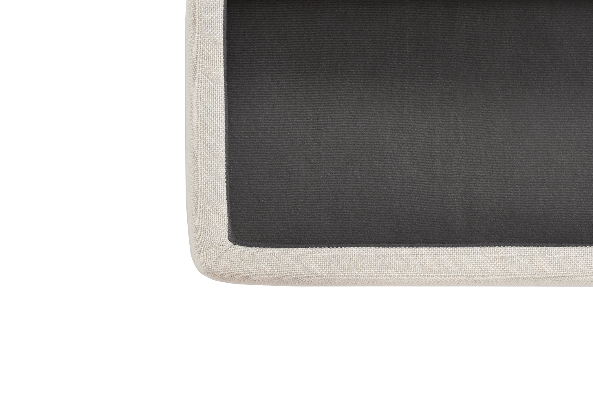 Banc SARDORELLA 110x45 cm rangement Made in Italy en tissu texturé blanc