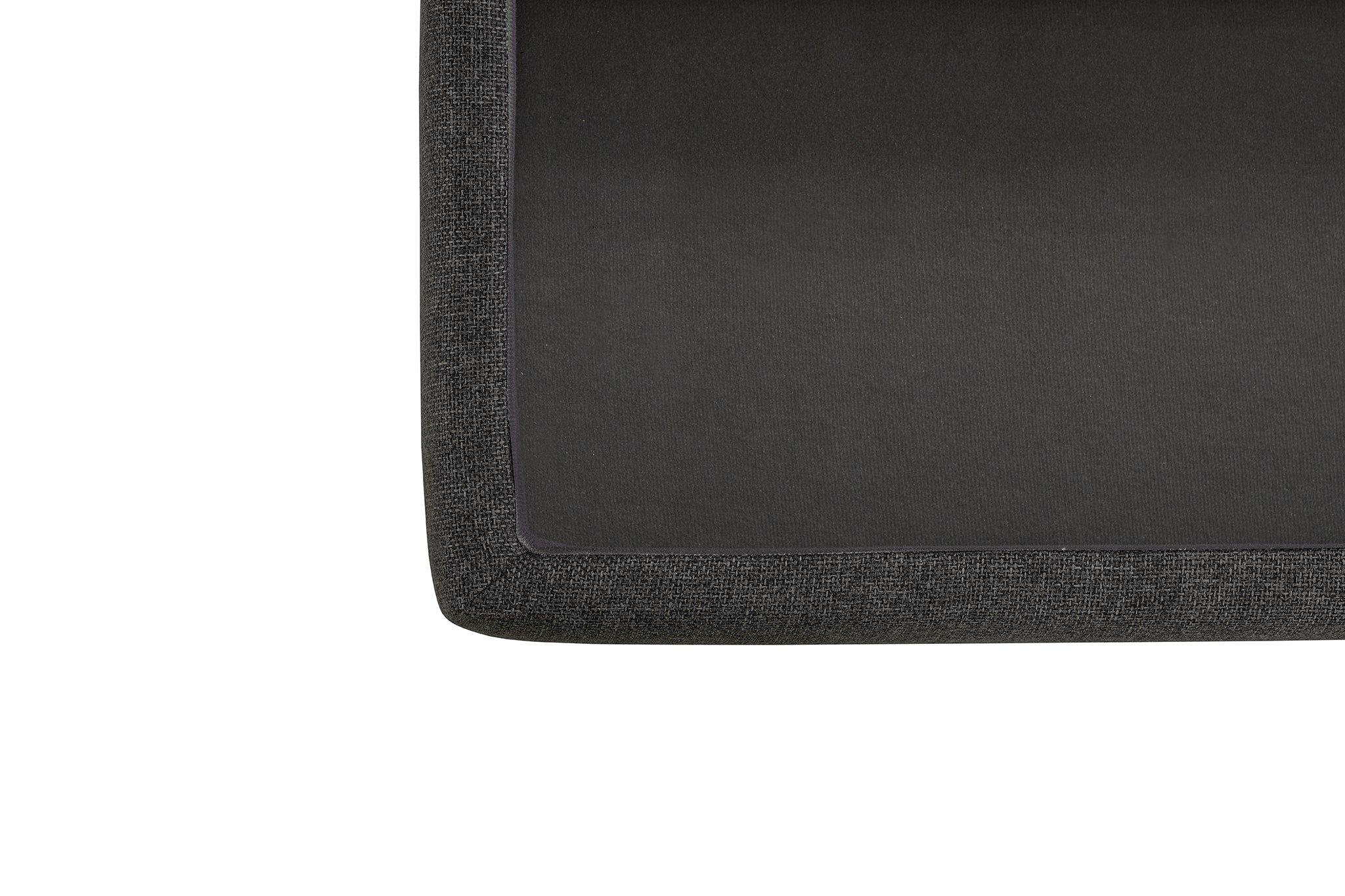 Banc CARAMAGNA 110x45 cm rangement Made in Italy matelassé en tissu texturé anthracite