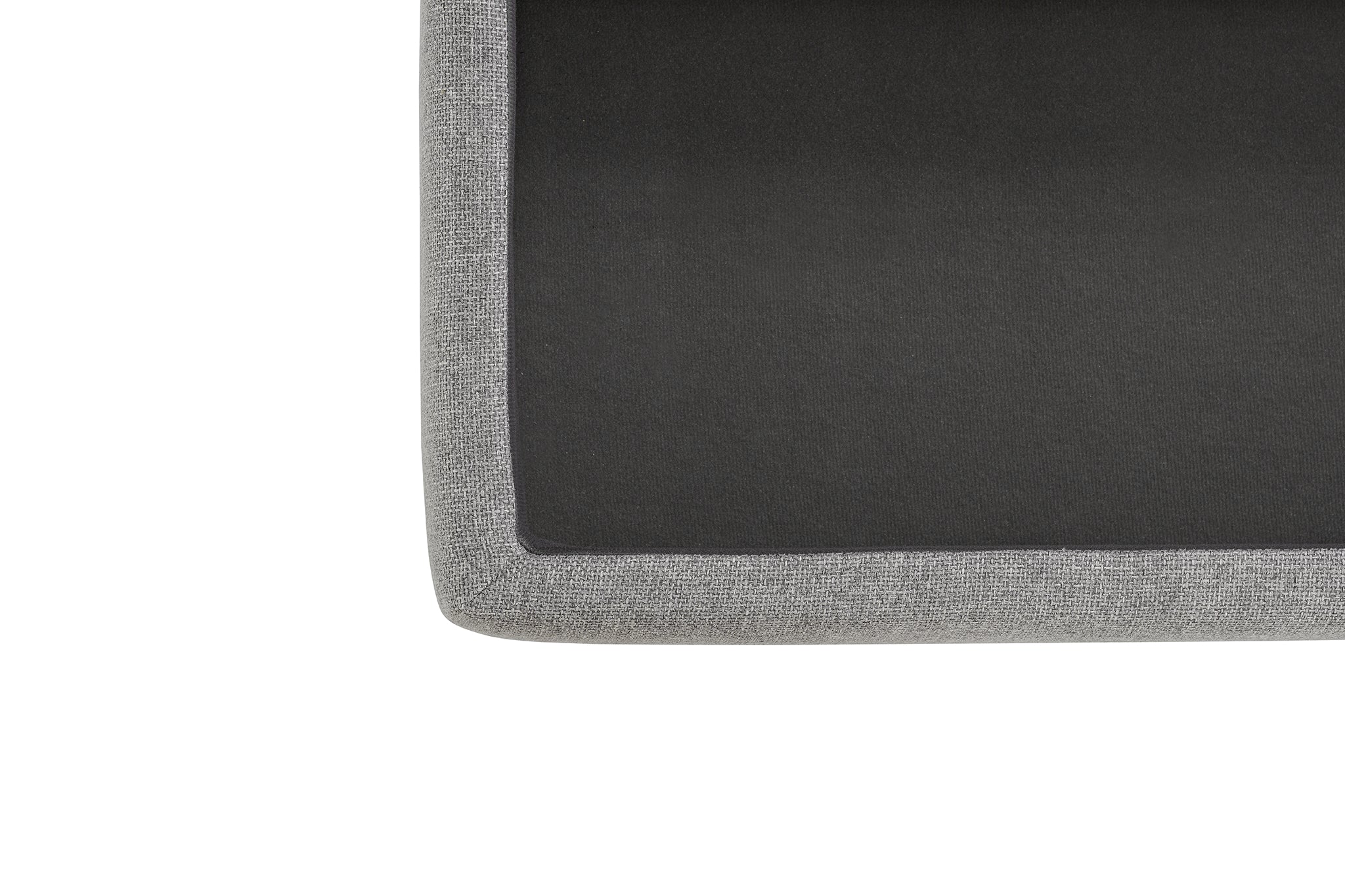 Banc CARAMAGNA 110x45 cm rangement Made in Italy matelassé en tissu texturé gris