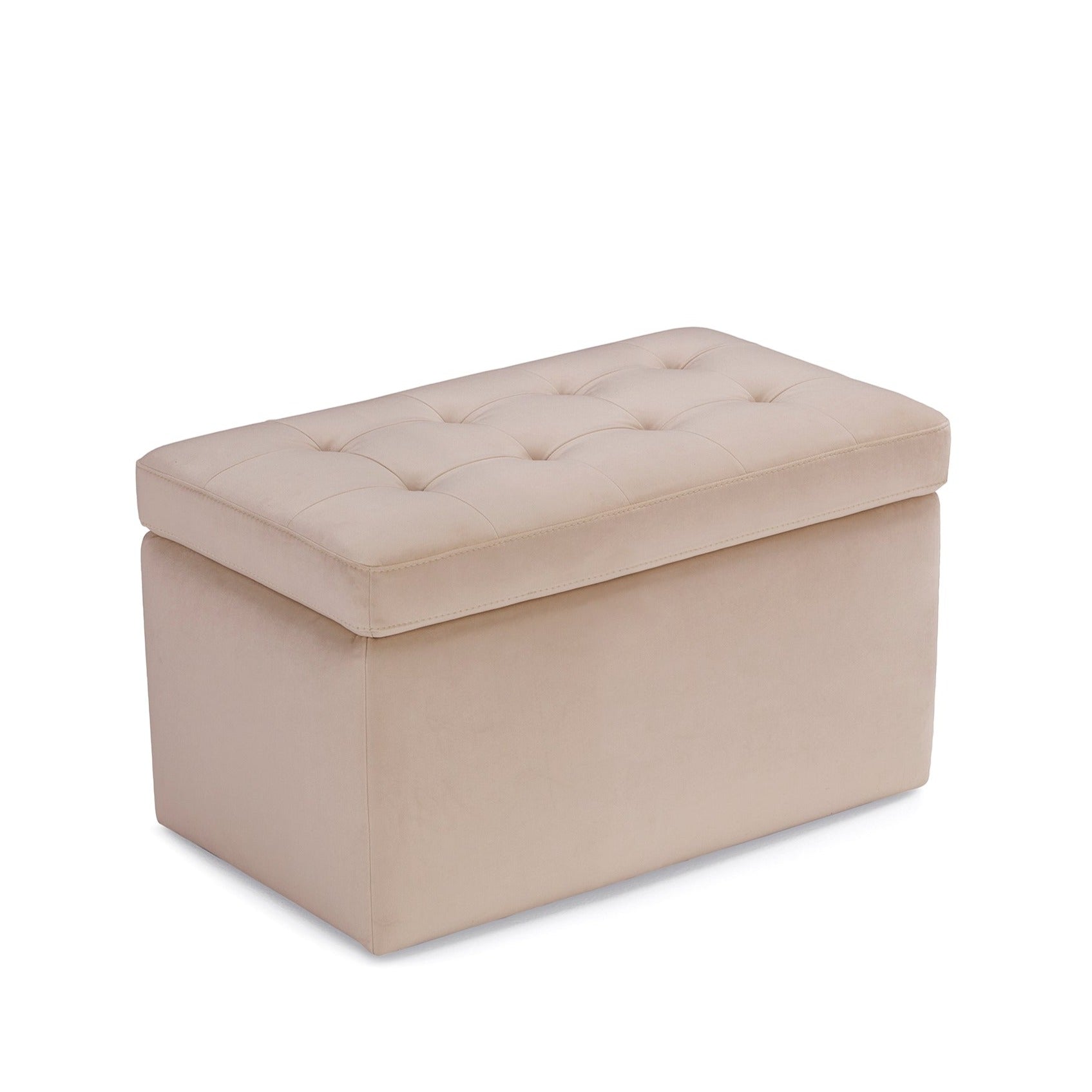 Banc VALSURA rangement Made in Italy matelassé en velours camel