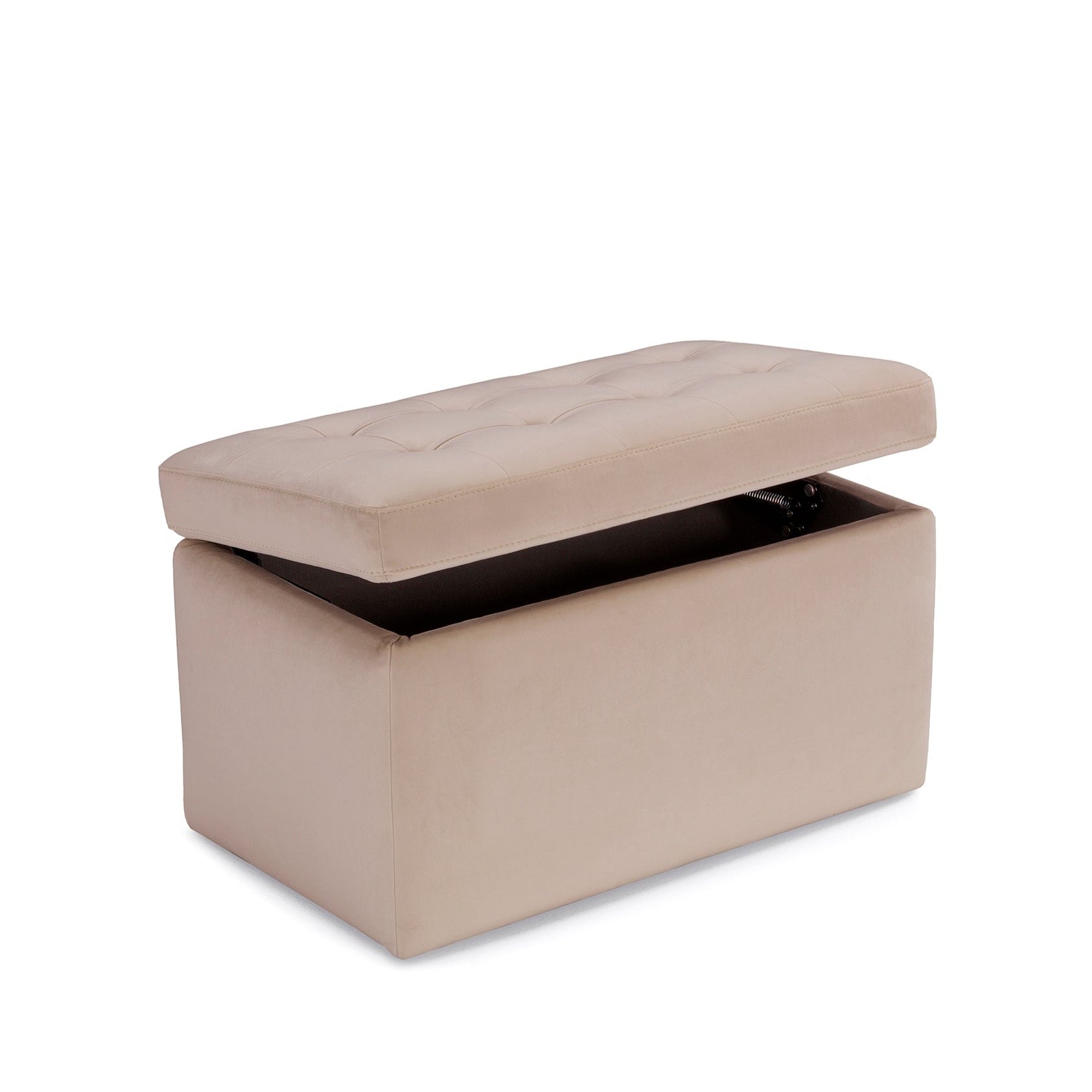 Banc VALSURA rangement Made in Italy matelassé en velours camel