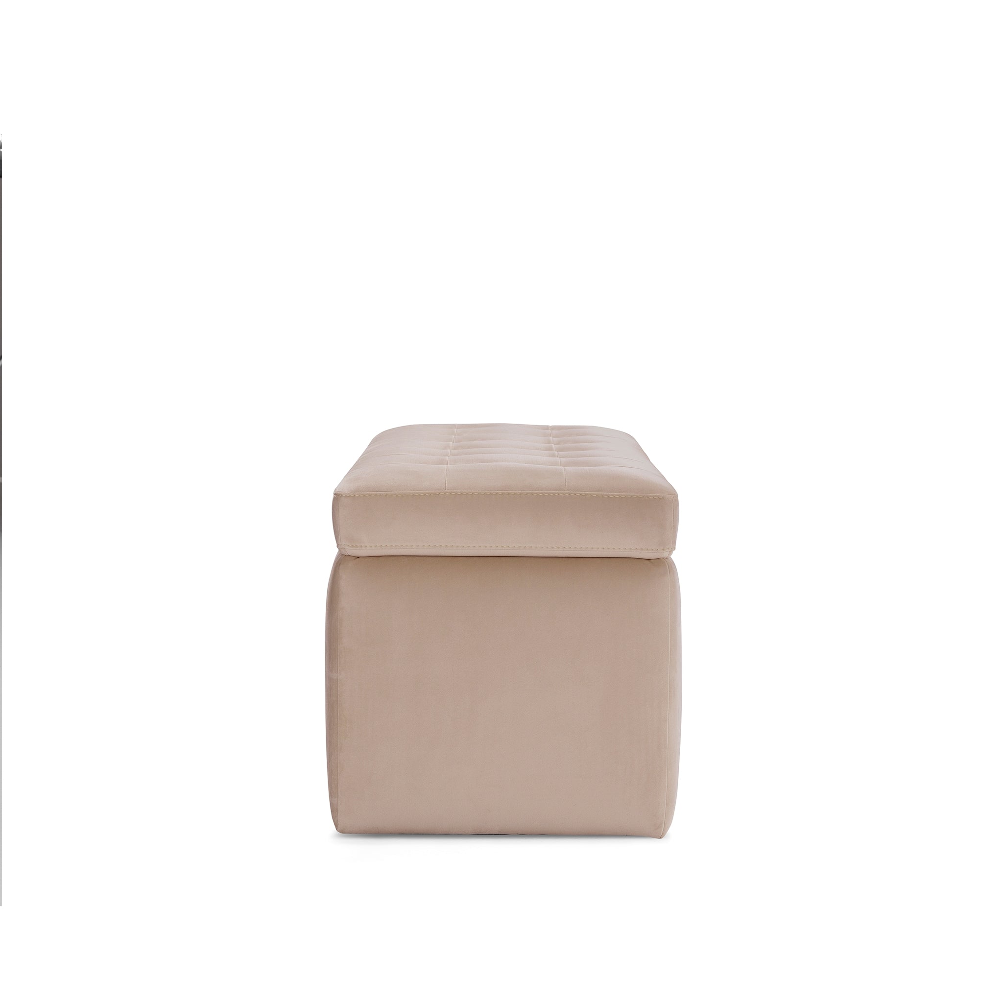 Banc VALSURA rangement Made in Italy matelassé en velours camel