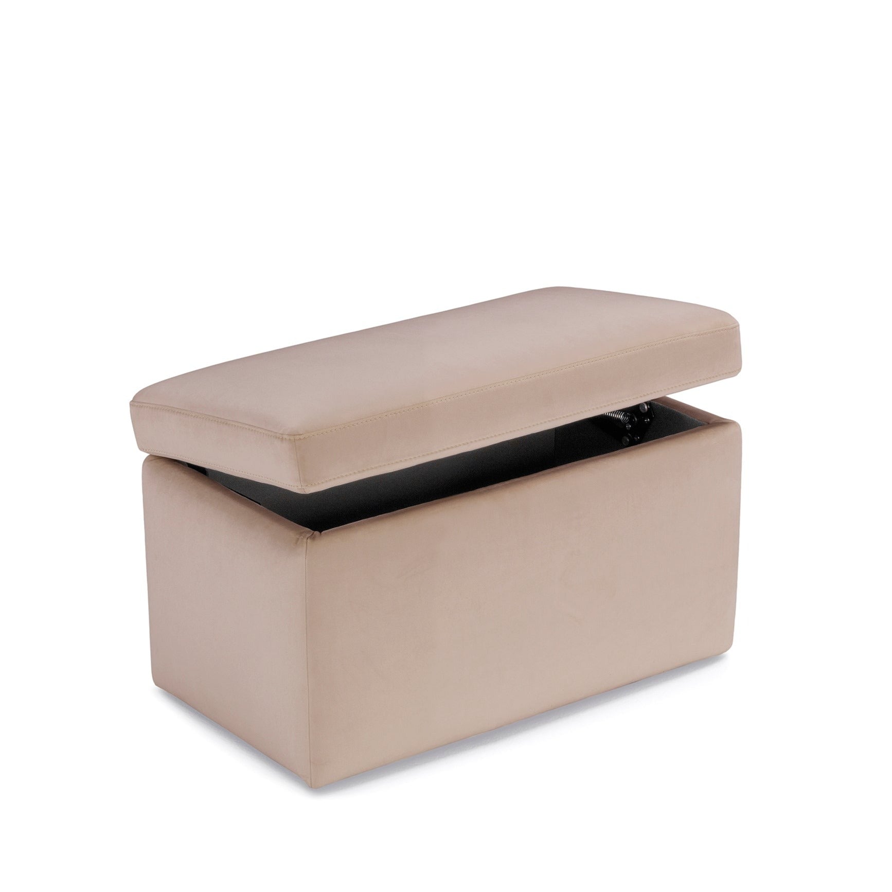 Banc rangement Made in Italy en velours camel - VIANA