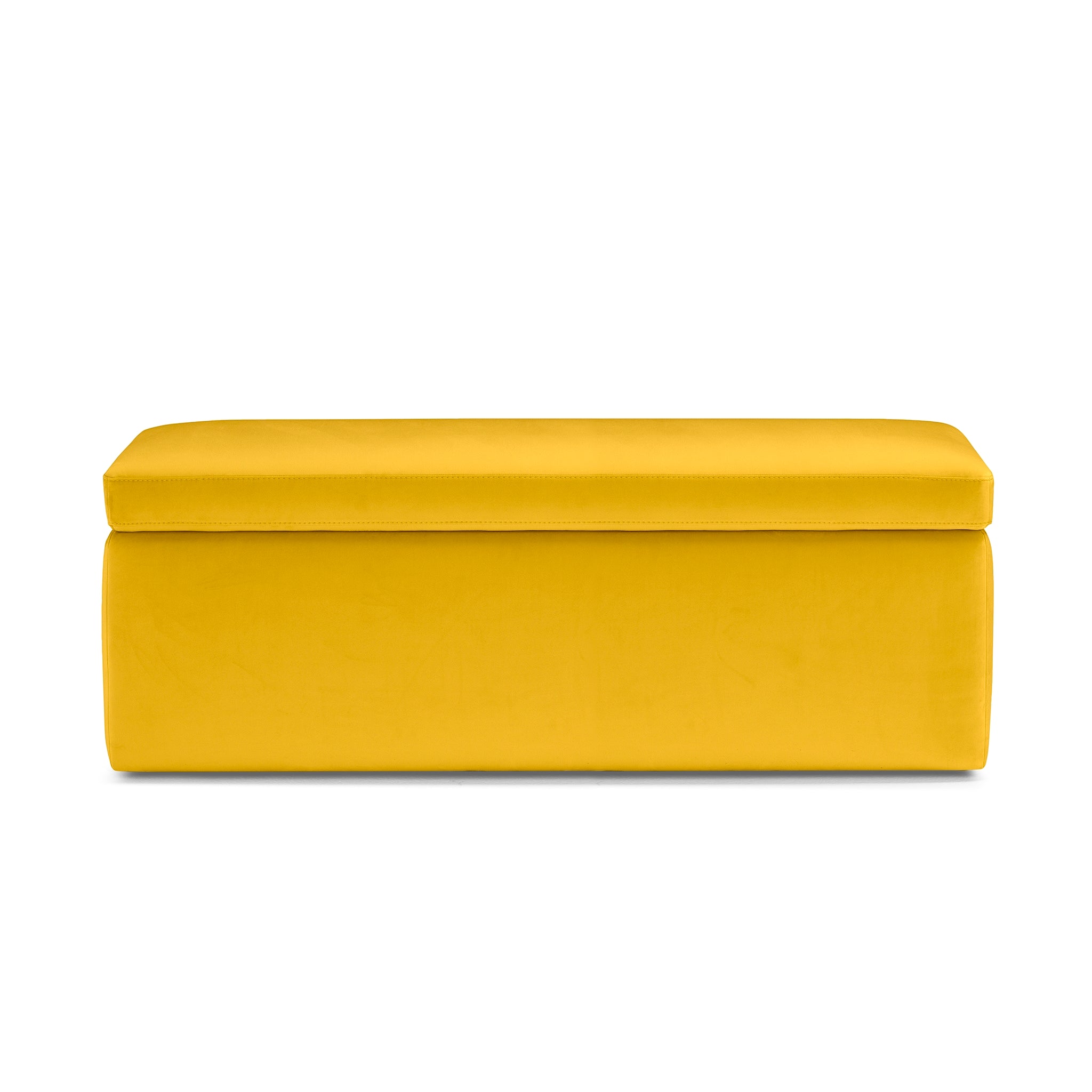 Banc VIANA rangement Made in Italy en velours jaune