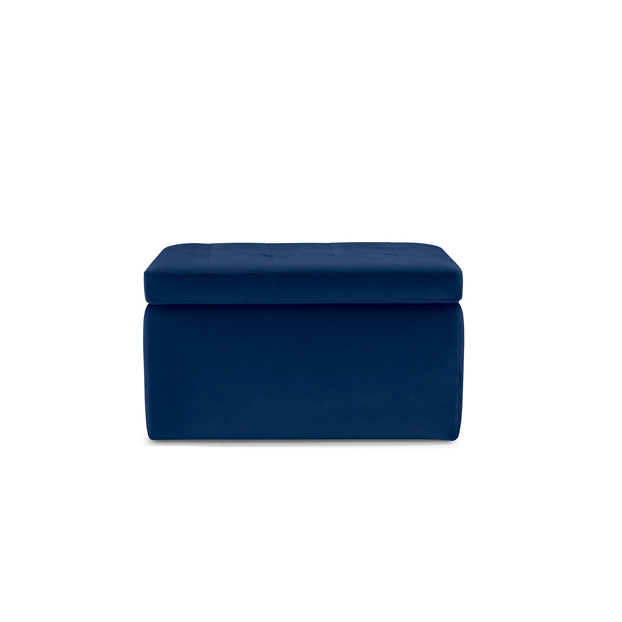 Banc VALSURA rangement Made in Italy matelassé en velours bleu