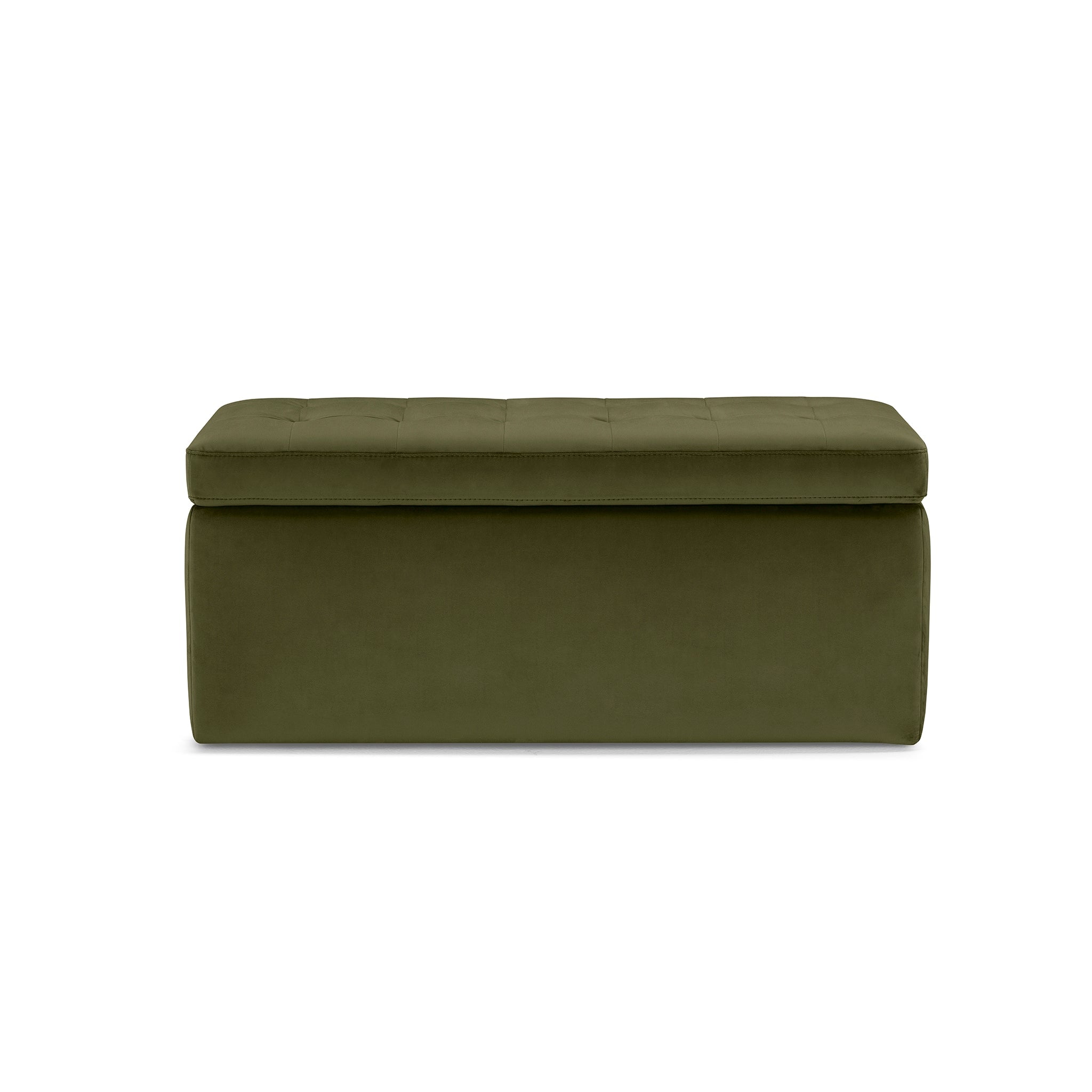 Banc VALSURA rangement Made in Italy matelassé en velours vert