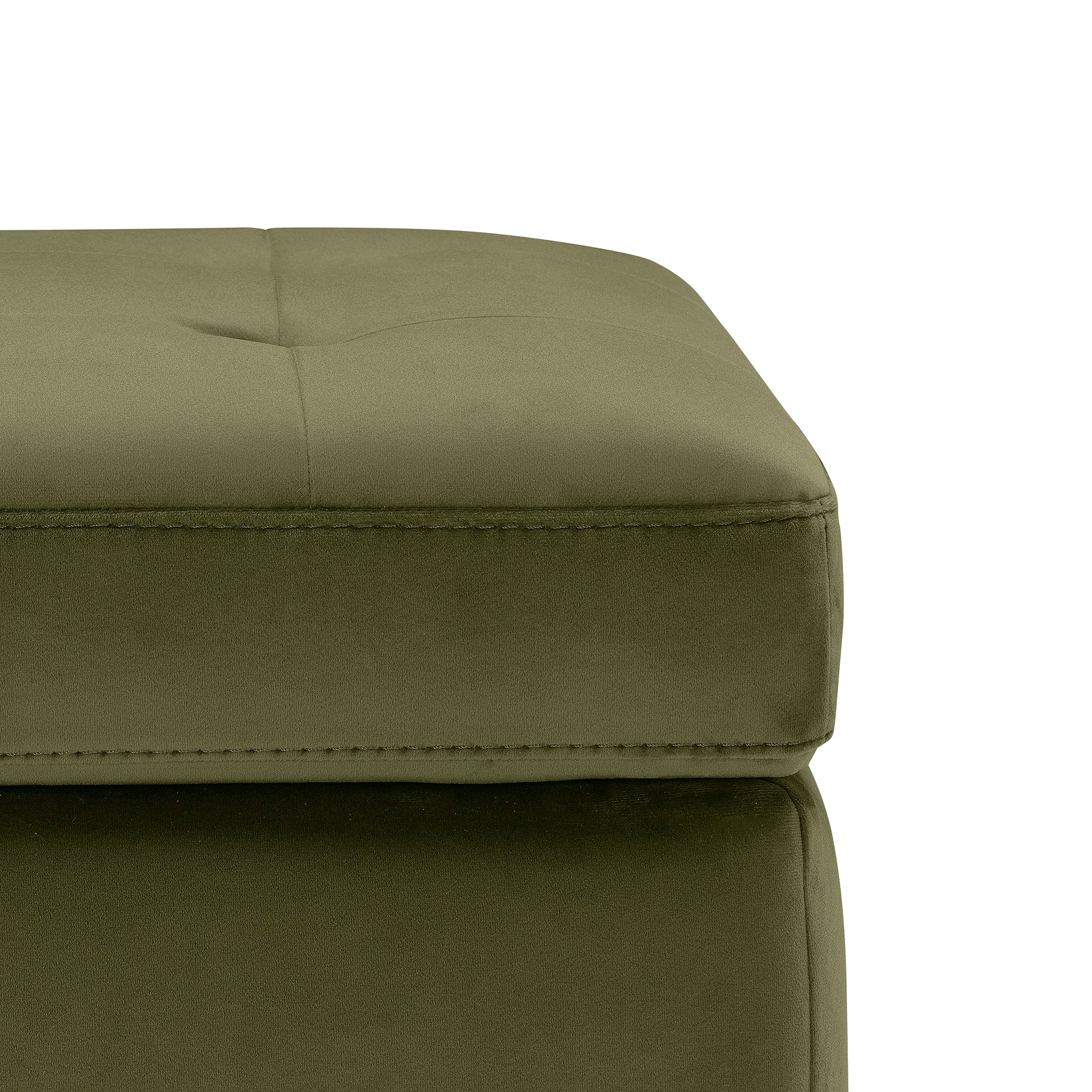 Banc VALSURA rangement Made in Italy matelassé en velours vert