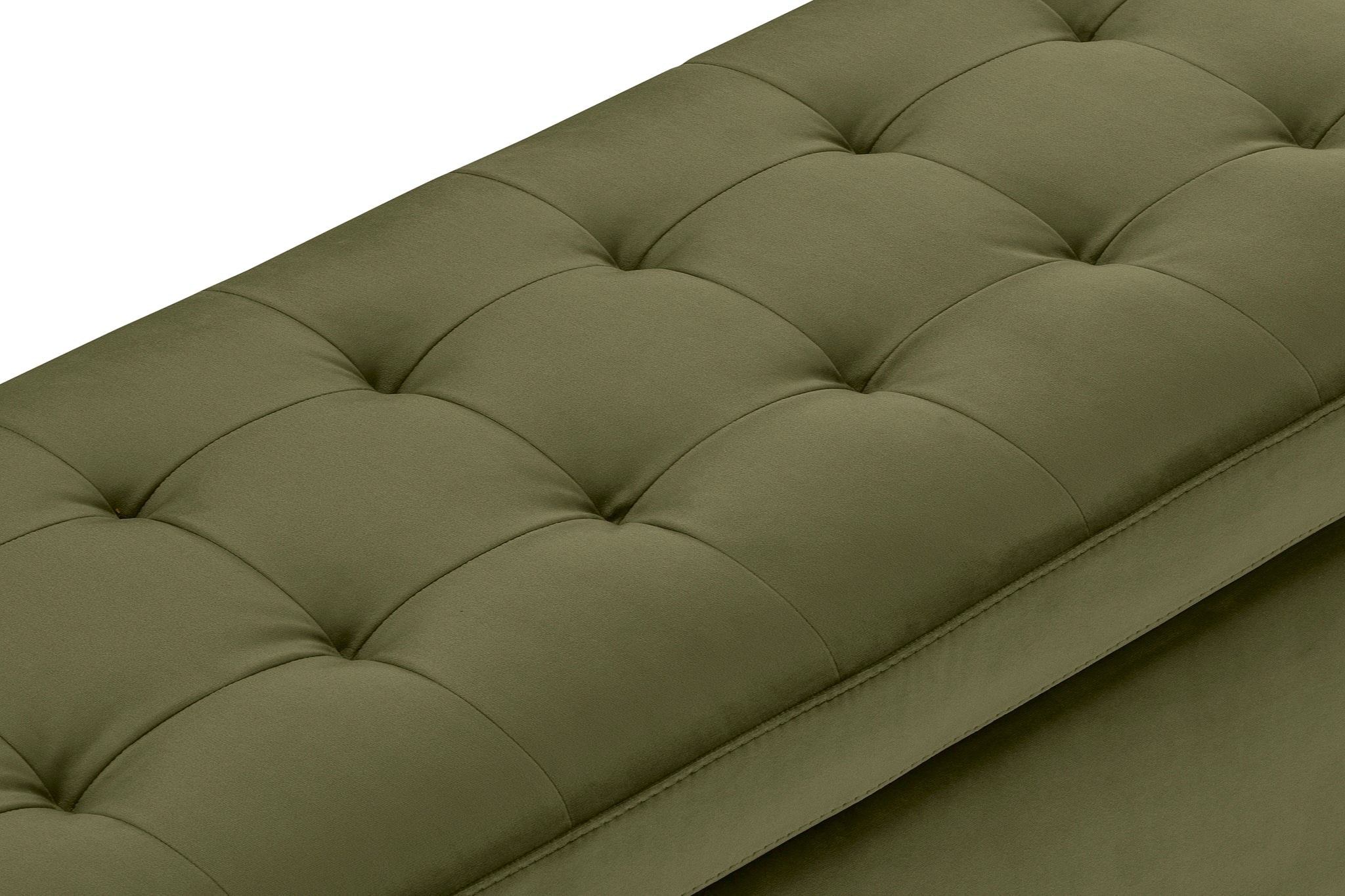 Banc VALSURA rangement Made in Italy matelassé en velours vert