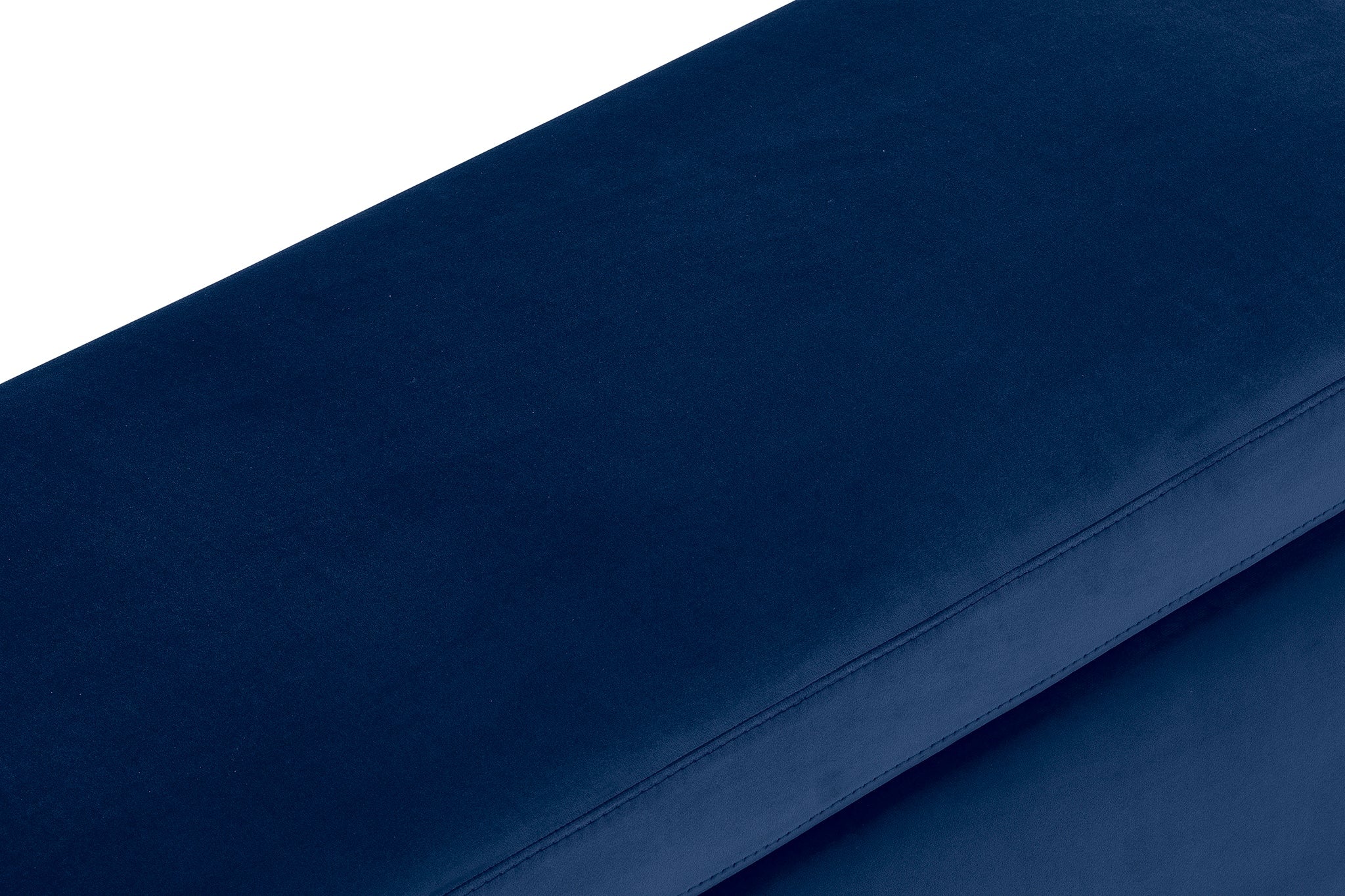Banc SARDORELLA 110x45 cm rangement Made in Italy en velours bleu