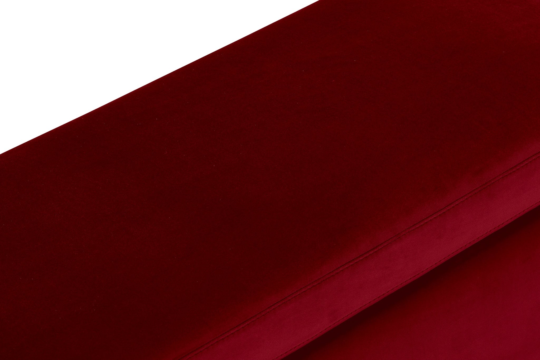 Banc SARDORELLA 110x45 cm rangement Made in Italy en velours bordeaux