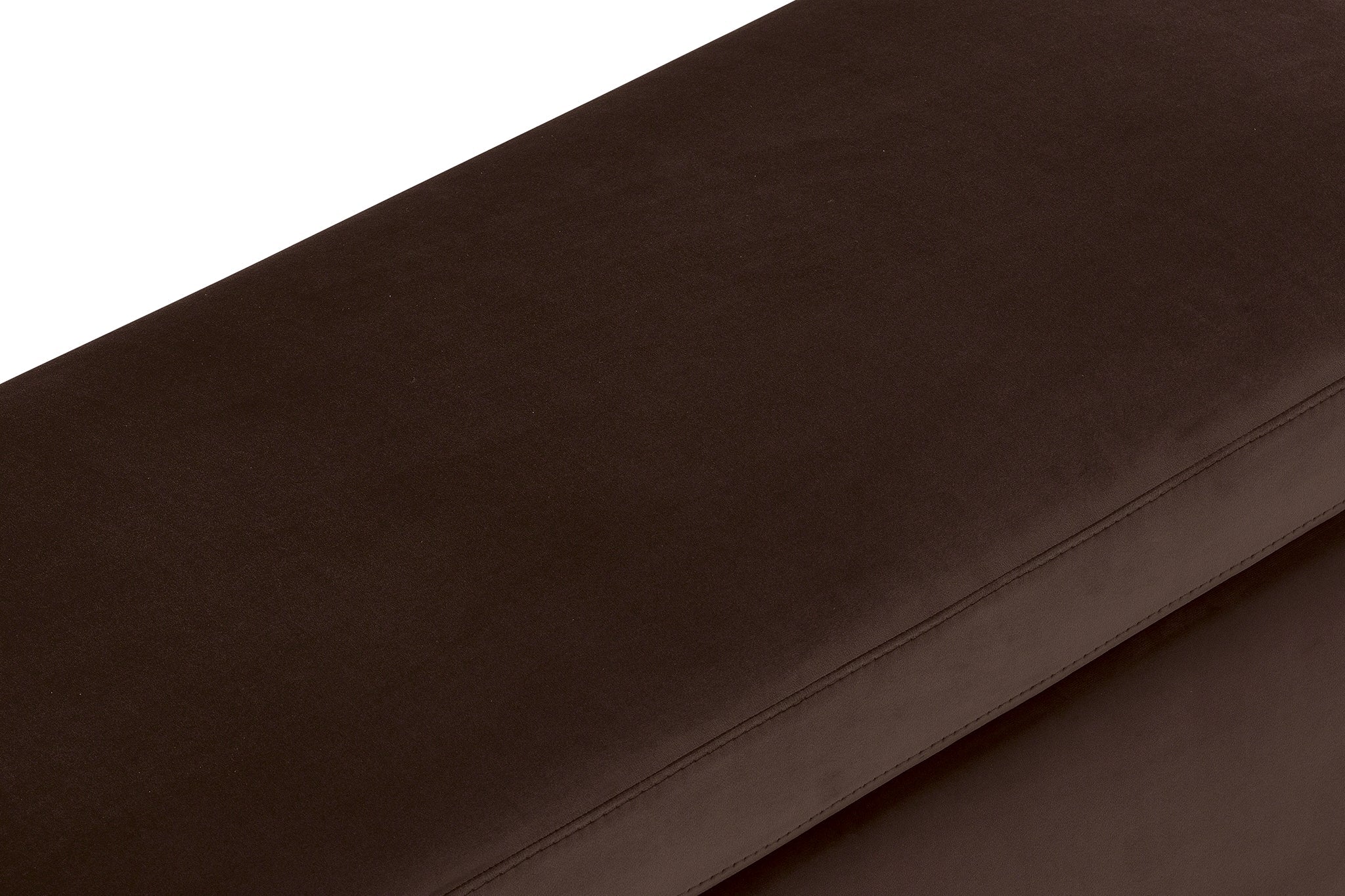 Banc SARDORELLA 110x45 cm rangement Made in Italy en velours marron