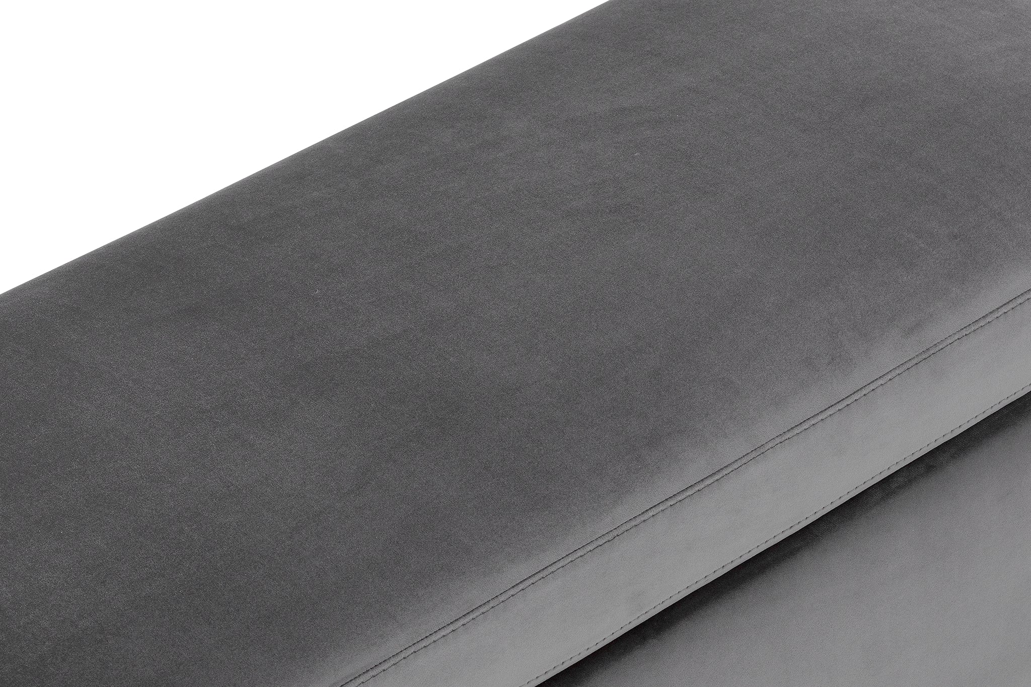 Banc SARDORELLA 110x45 cm rangement Made in Italy en velours gris