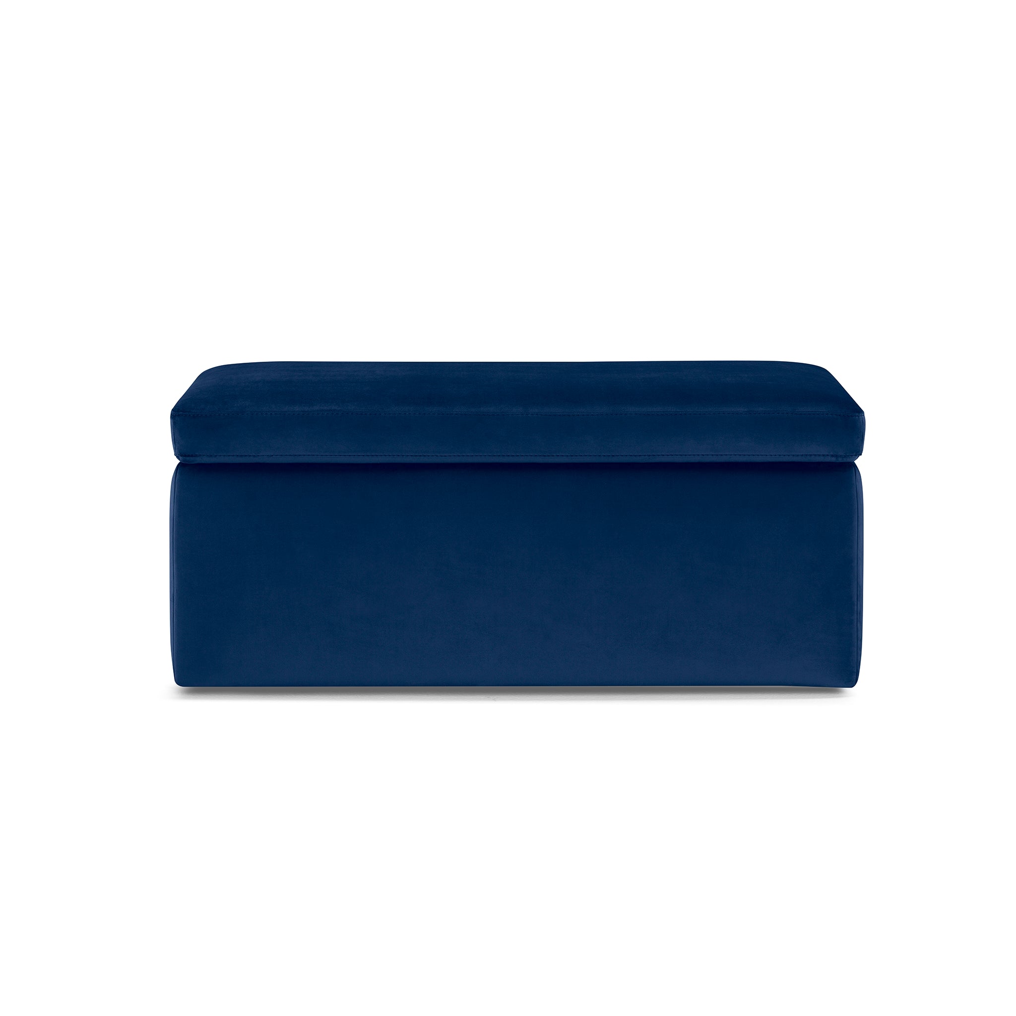 Banc VIANA rangement Made in Italy en velours bleu