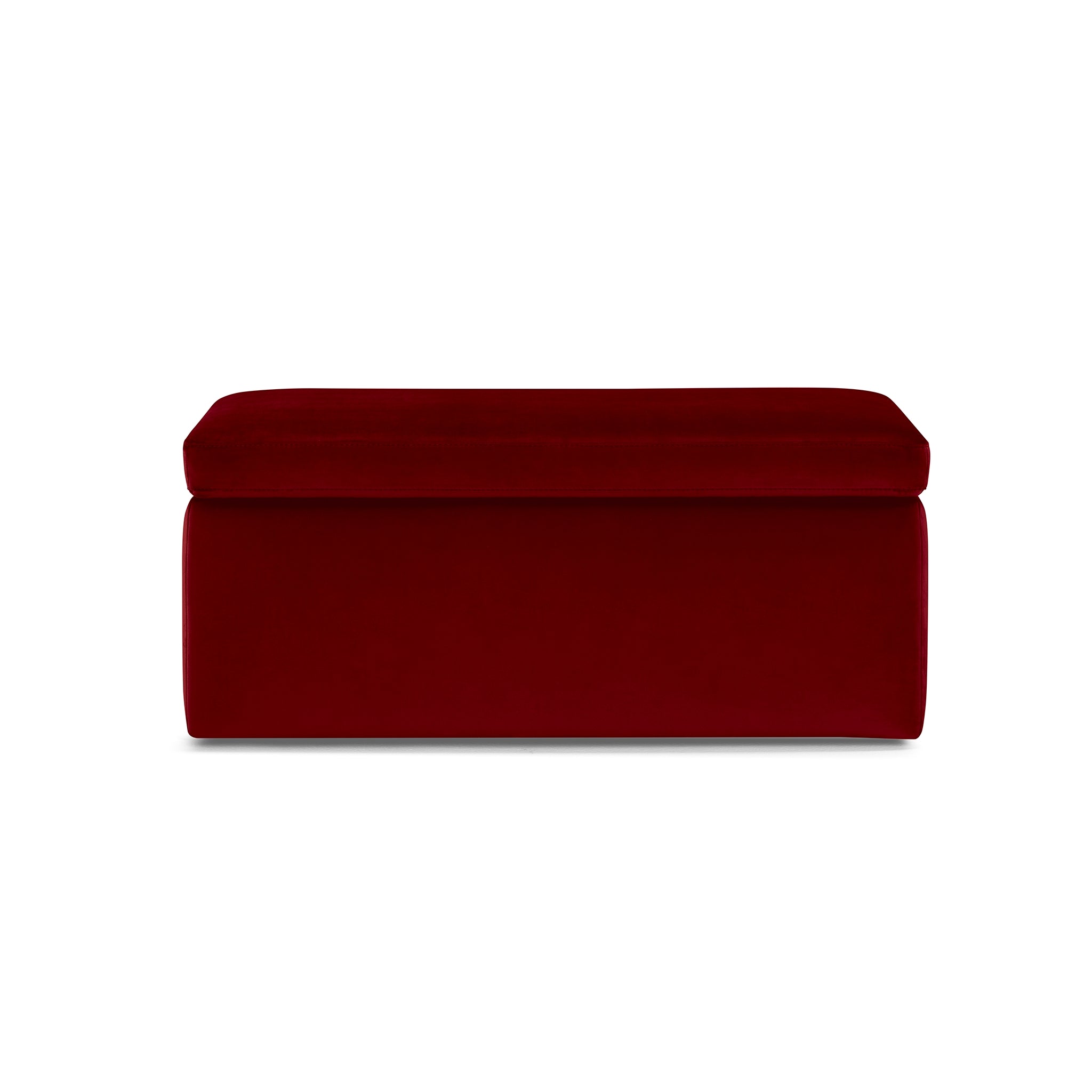 Banc VIANA rangement Made in Italy en velours bordeaux