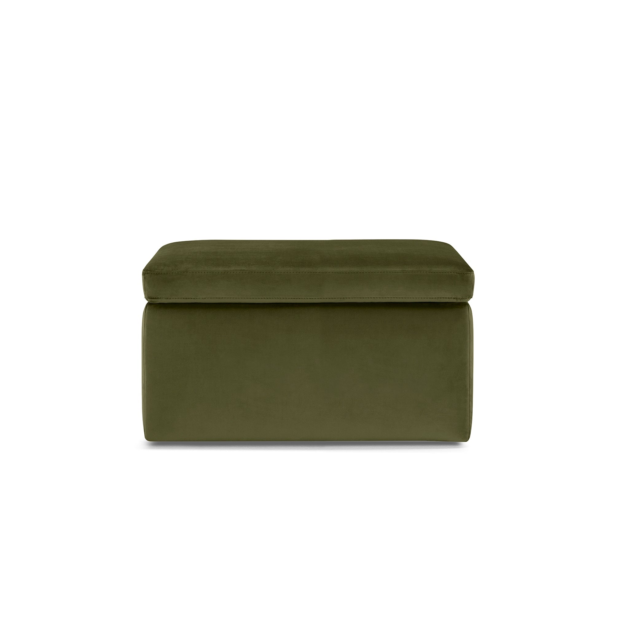 Banc rangement Made in Italy en velours vert VIANA