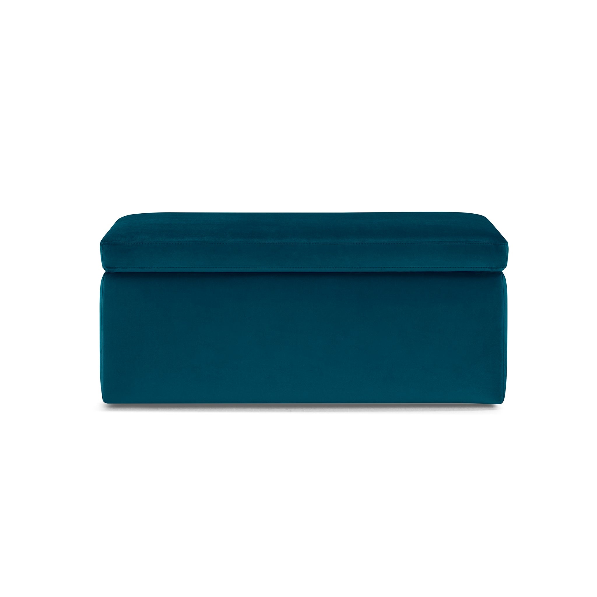 Banc VIANA rangement Made in Italy en velours pétrole