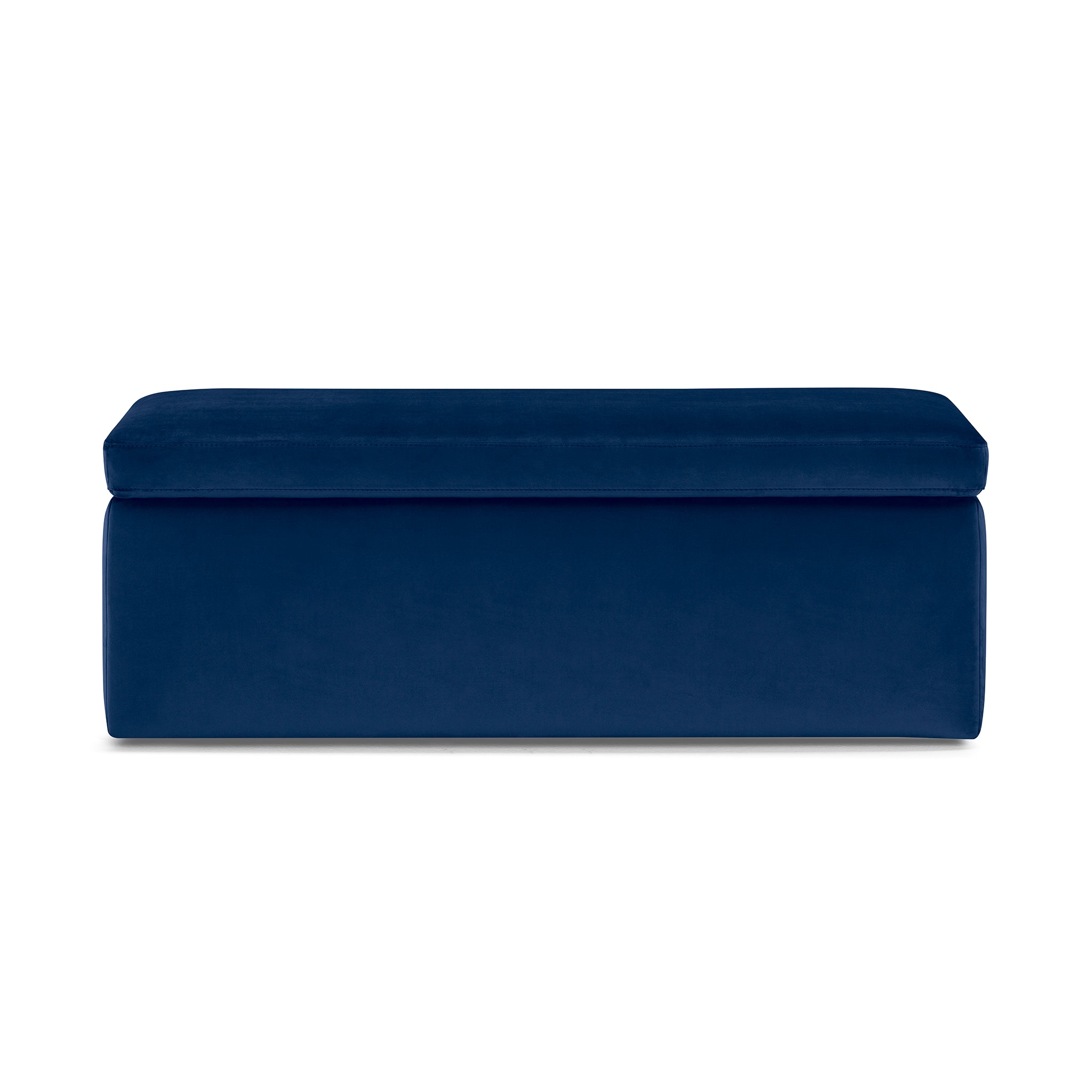Banc VIANA rangement Made in Italy en velours bleu