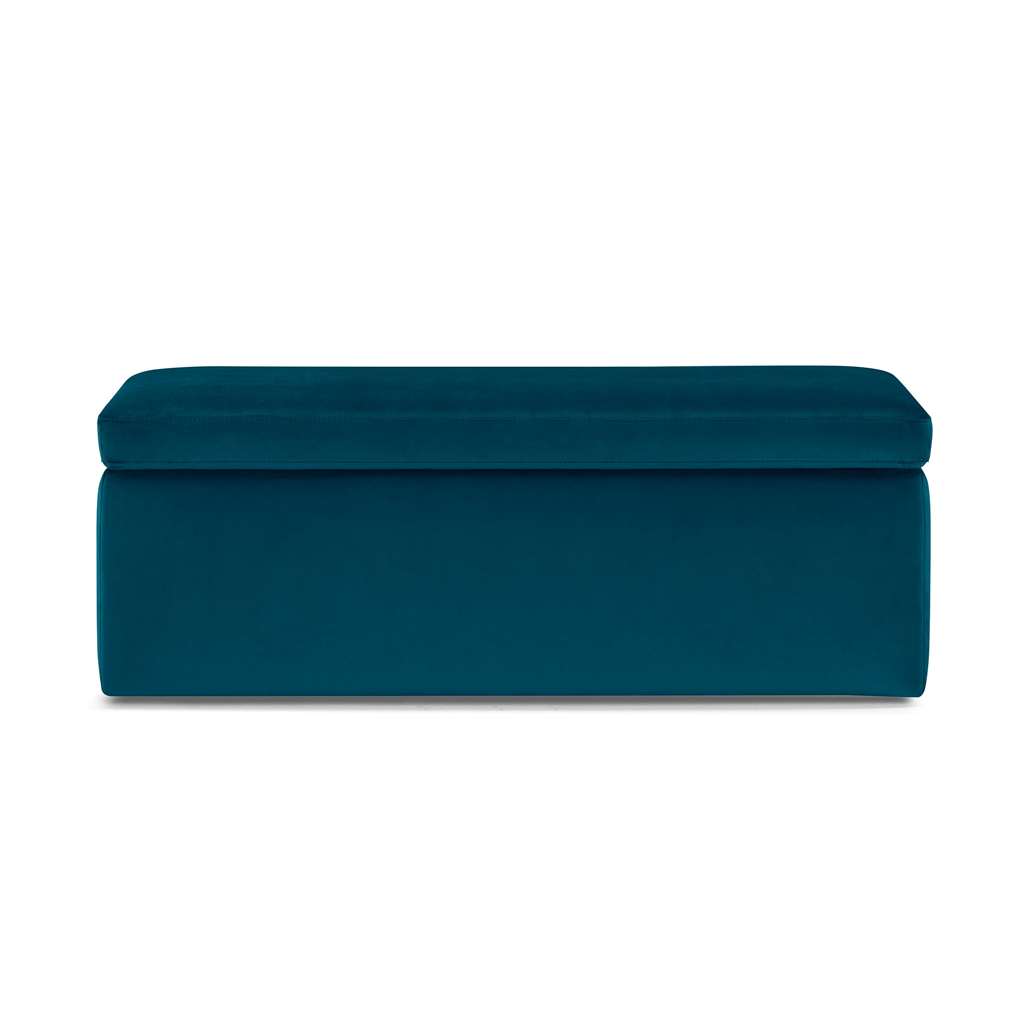 Banc VIANA rangement Made in Italy en velours pétrole