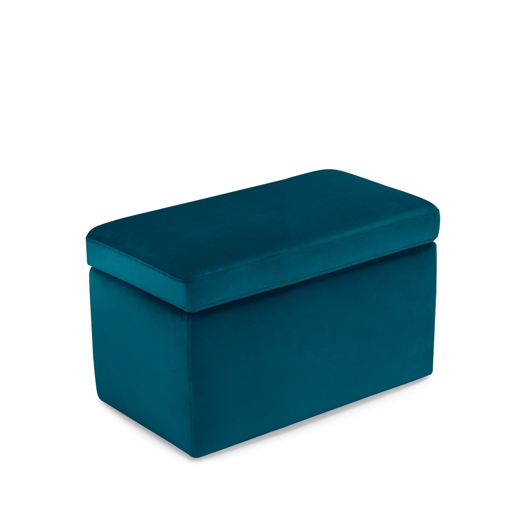 Banc VIANA rangement Made in Italy en velours pétrole