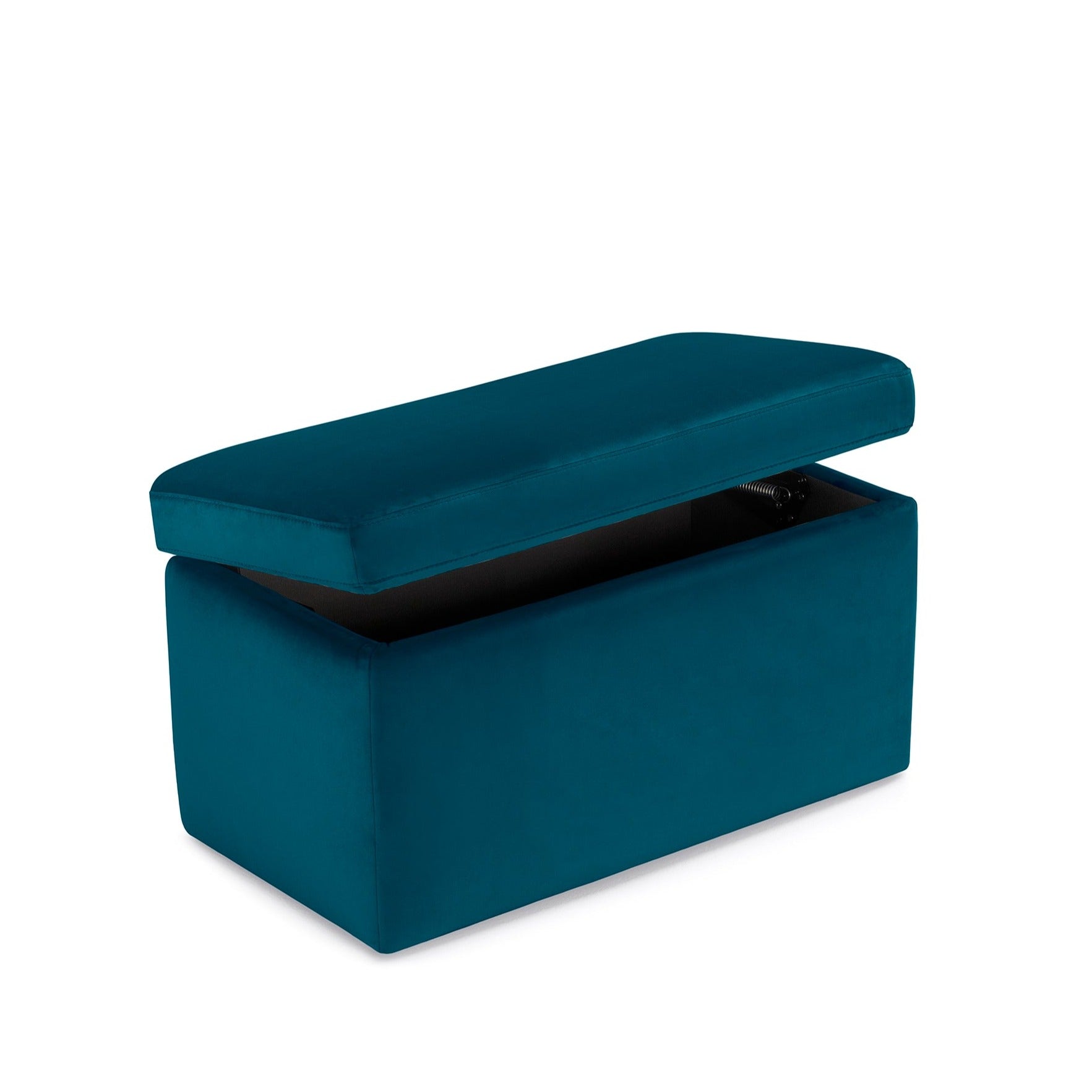 Banc VIANA rangement Made in Italy en velours pétrole