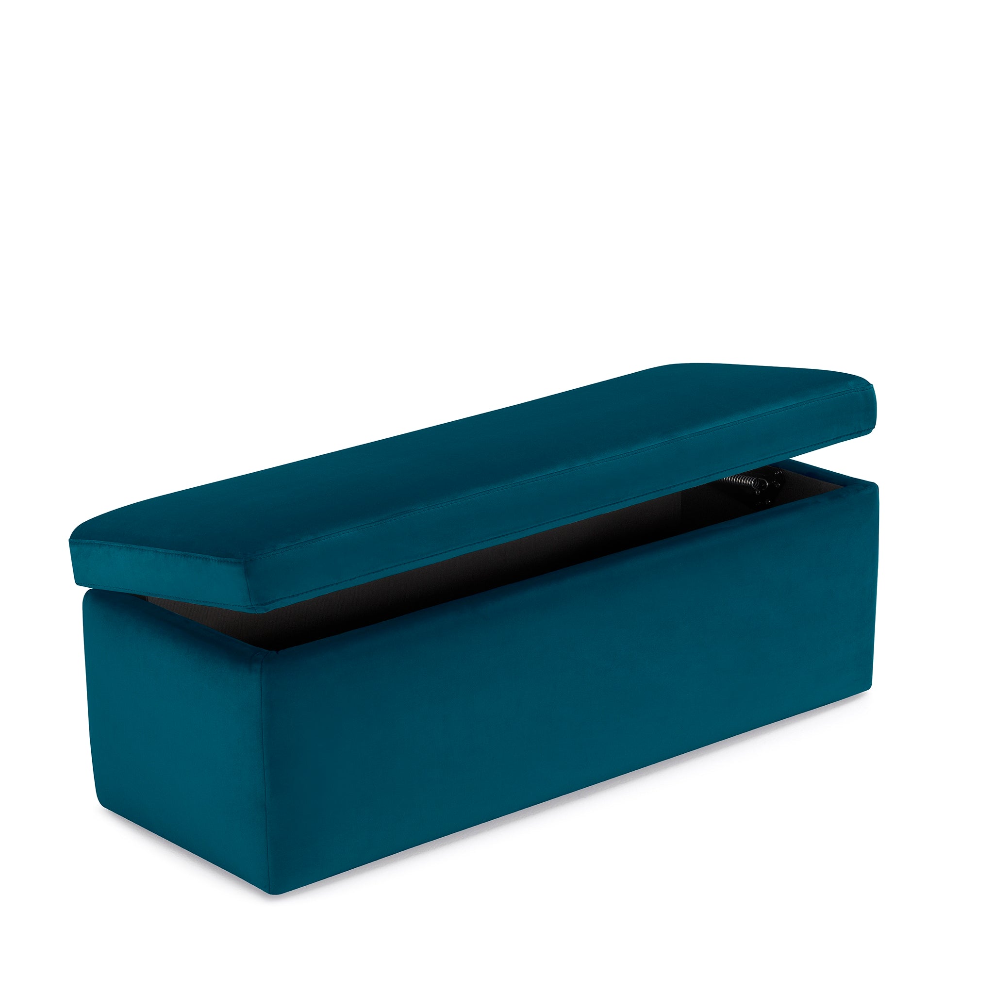 Banc VIANA rangement Made in Italy en velours pétrole