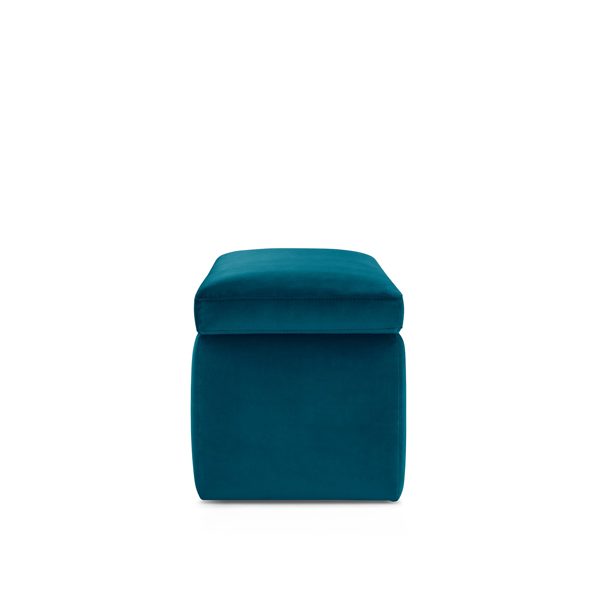 Banc VIANA rangement Made in Italy en velours pétrole