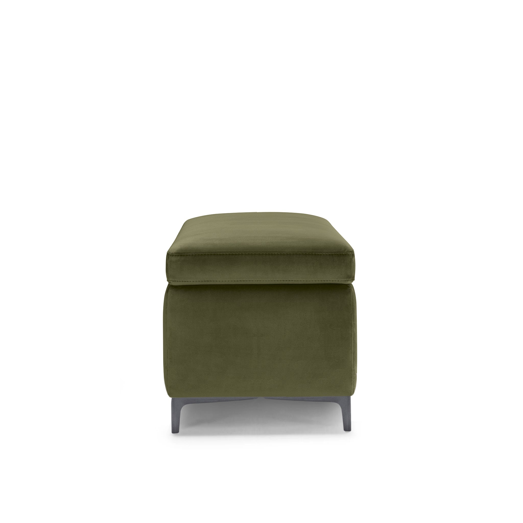 Banc AVIGLIANA 110x50 cm rangement Made in Italy en velours vert