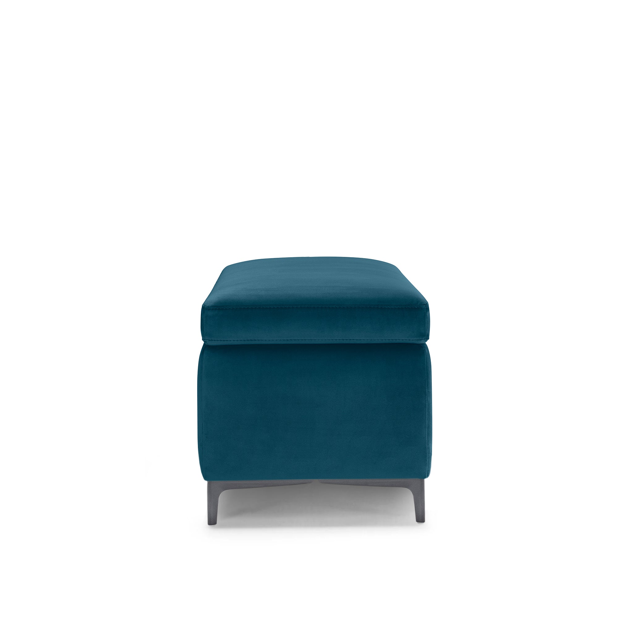 Banc AVIGLIANA 110x50 cm rangement Made in Italy en velours pétrole