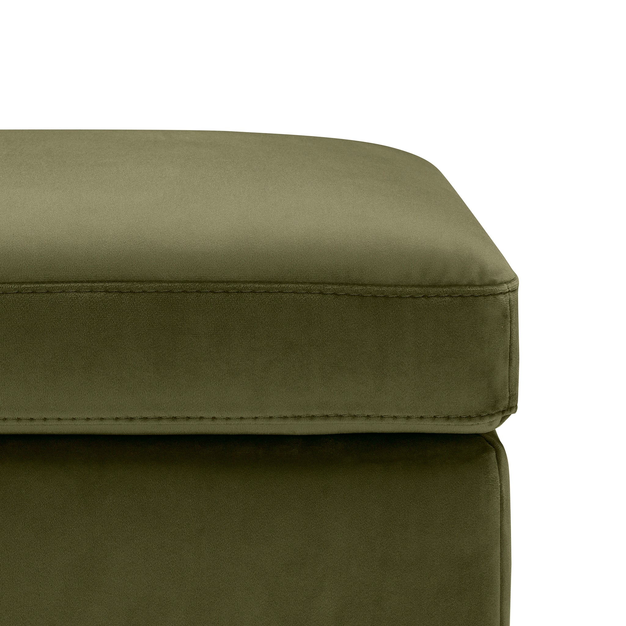 Banc rangement Made in Italy en velours vert VIANA